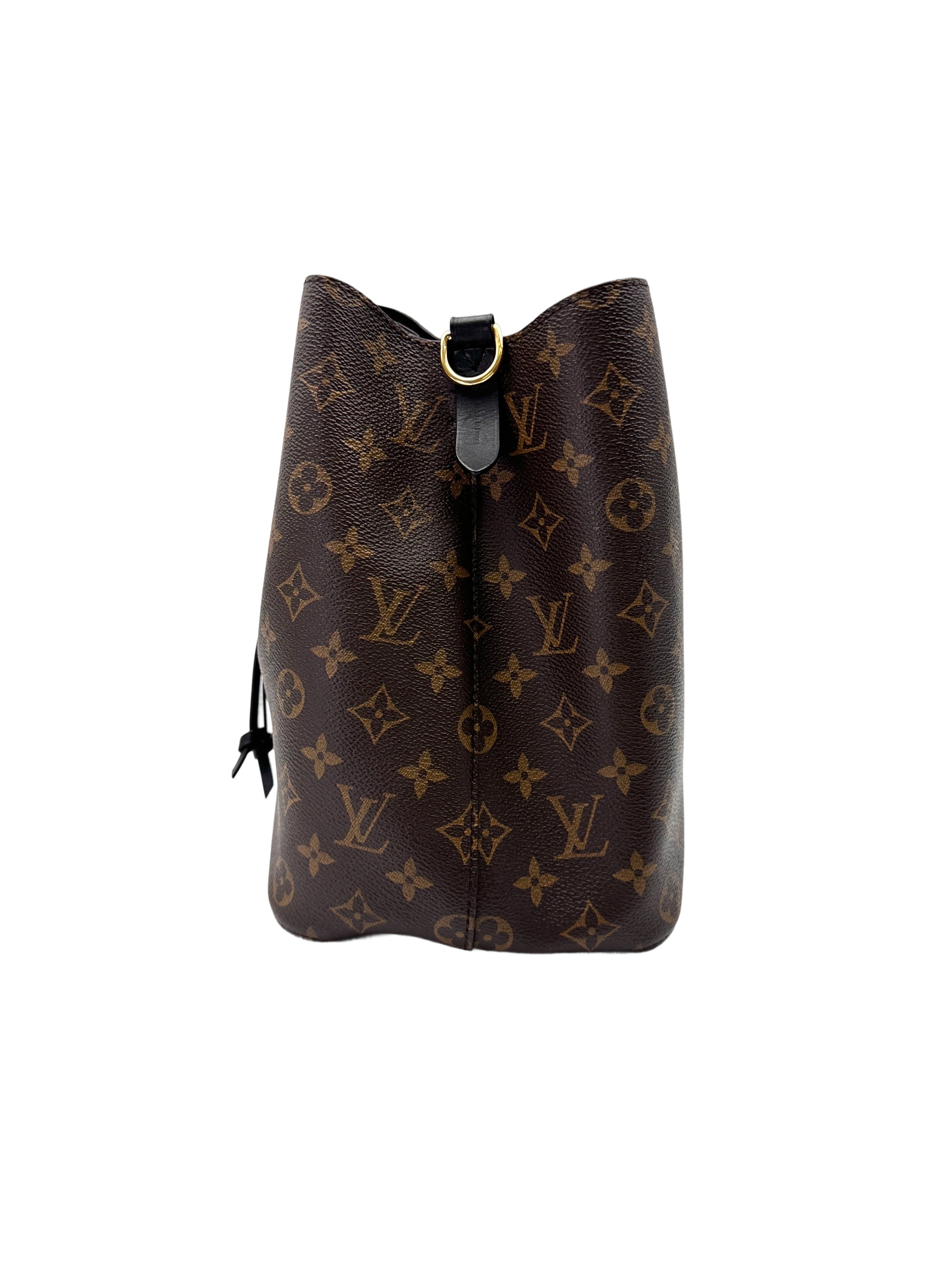 Louis Vuitton Neonoe MM Monogram Canvas Bucket Bag With Black Drawstring DR735