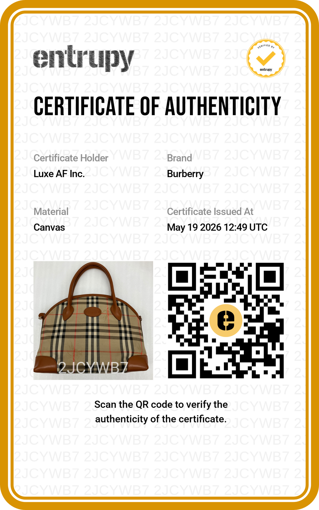 Burberry Nova Check Canvas Handle Bag BR54
