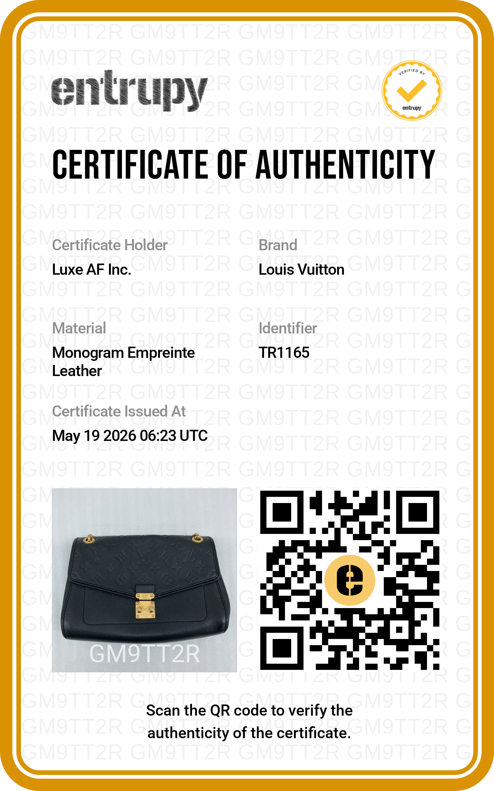 Louis Vuitton Saint Germain Black Monogram Empreinte Shoulder Bag LV2744