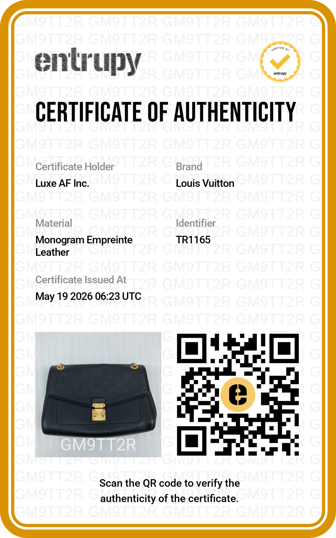 Louis Vuitton Saint Germain Black Monogram Empreinte Shoulder Bag LV2744