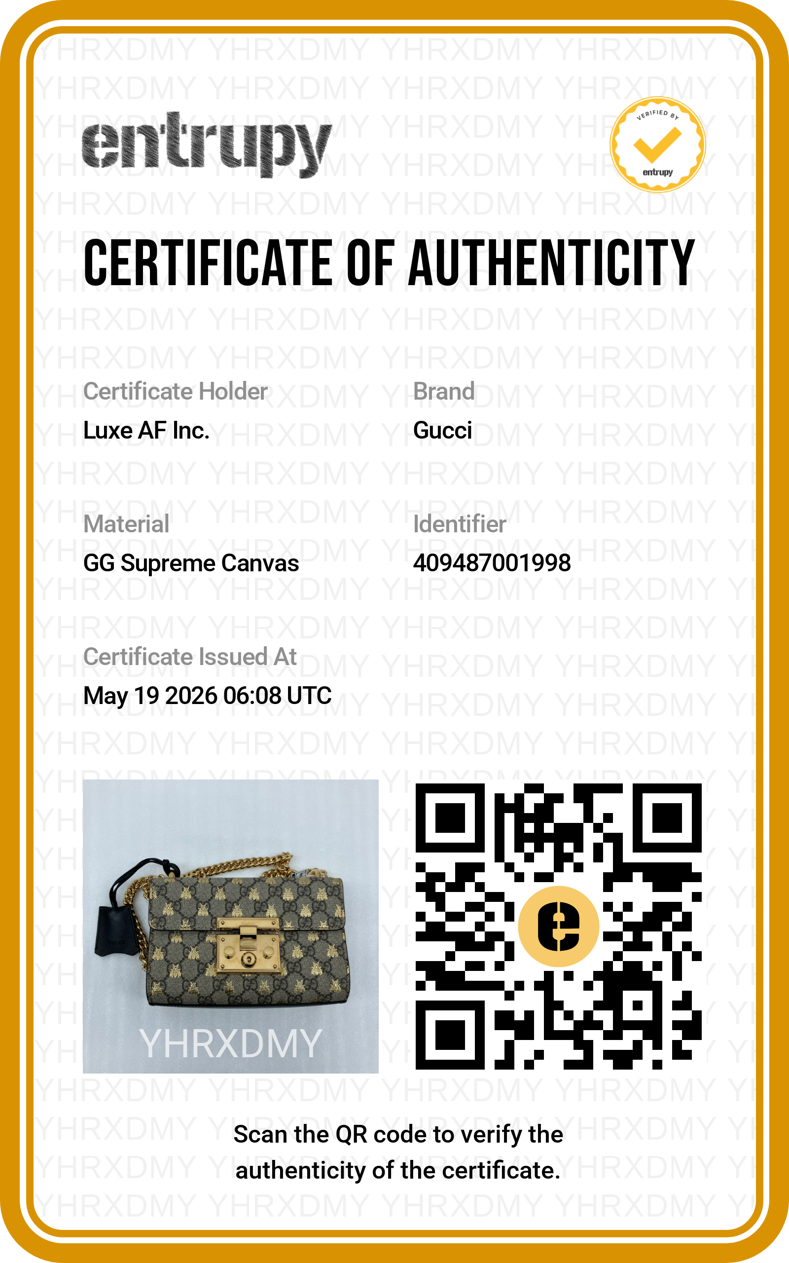 Gucci Padlock Bee Star GG Canvas Leather Shoulder Bag GG991