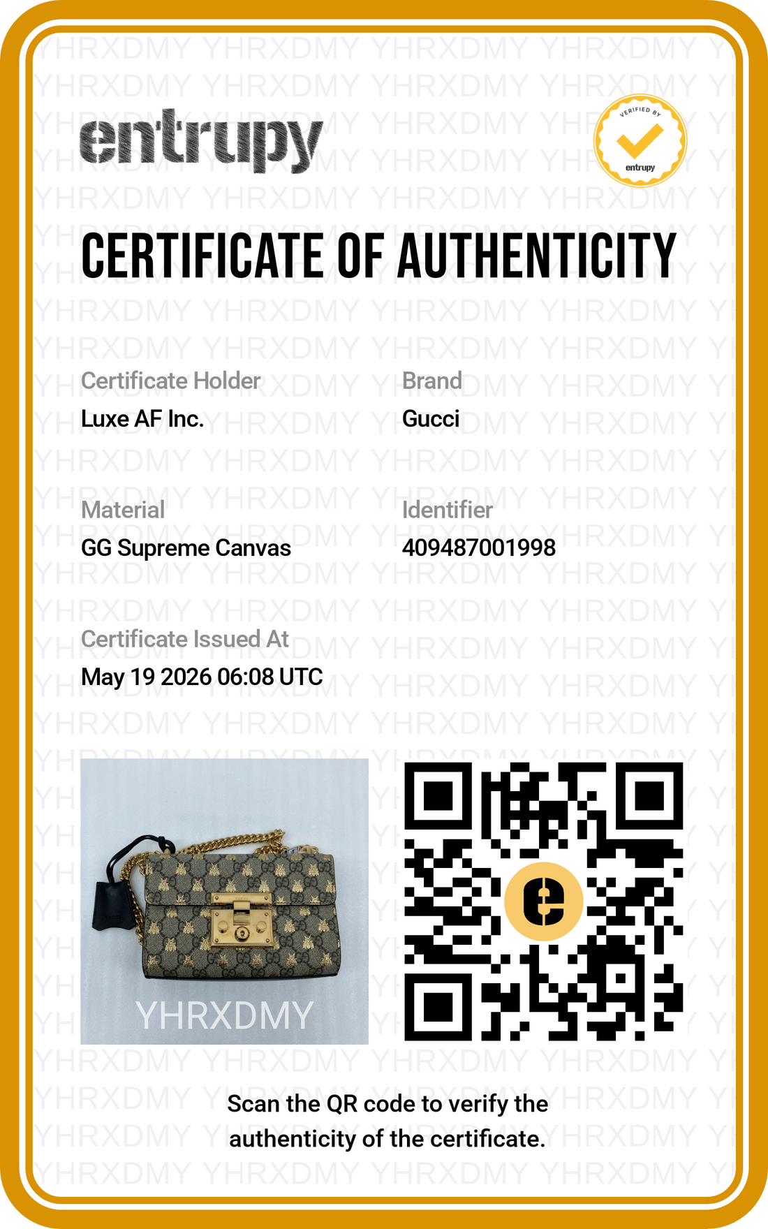 Gucci Padlock Bee Star GG Canvas Leather Shoulder Bag GG991