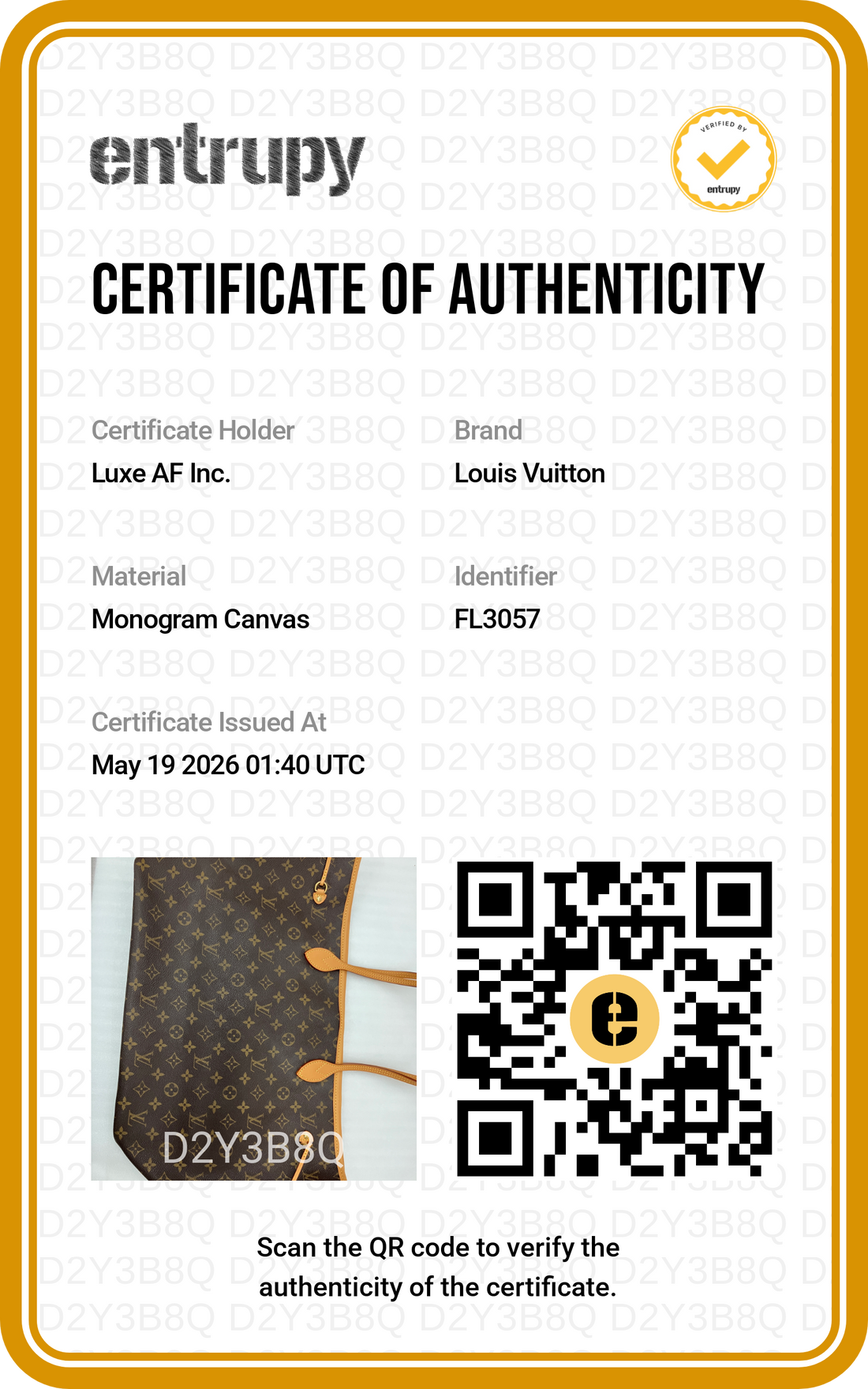 Louis Vuitton Neverfull GM Monogram Canvas Shoulder Bag LV2740