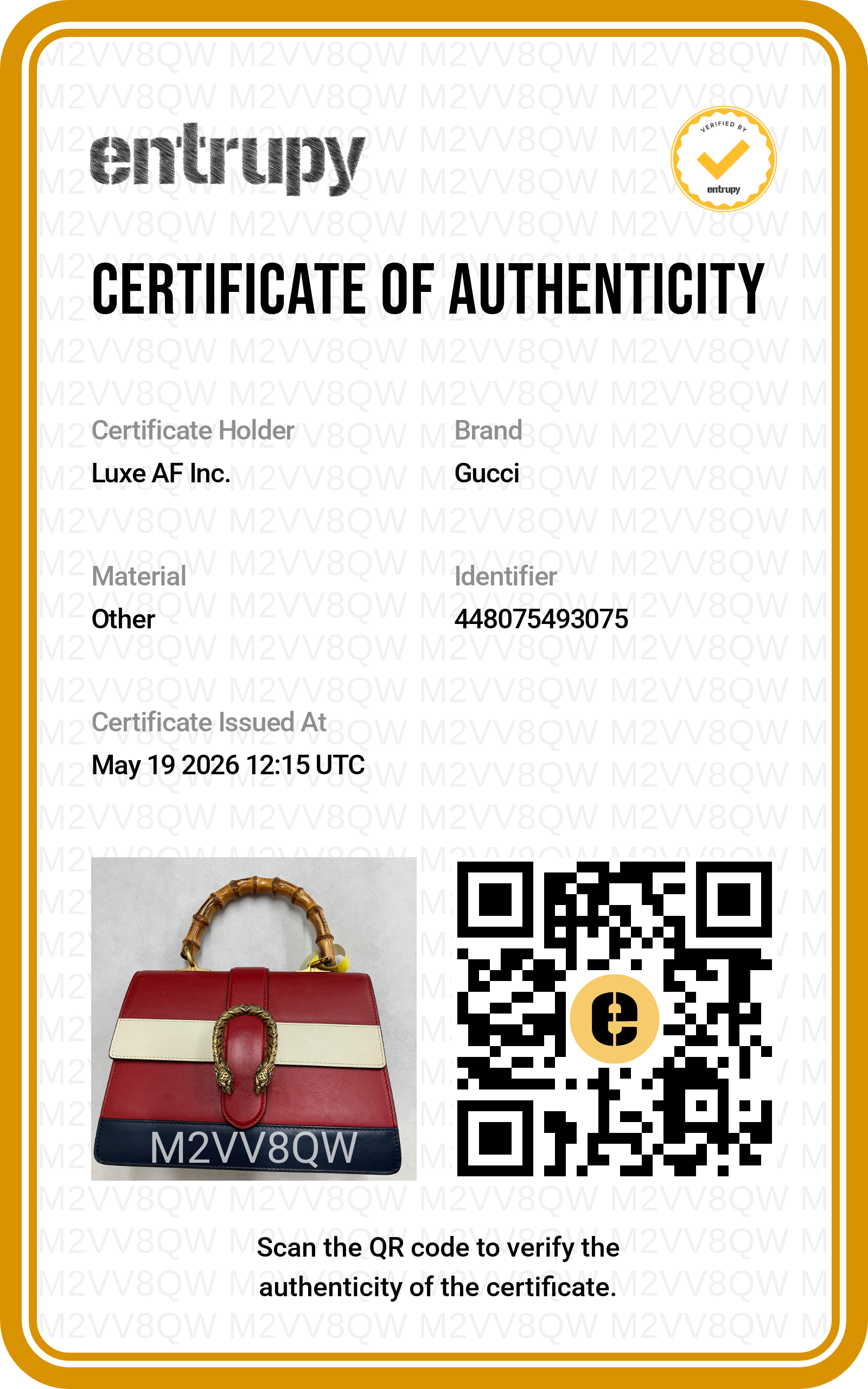 Gucci Dionysus Red/Beige Leather Bamboo Top Handle Bag GG1010