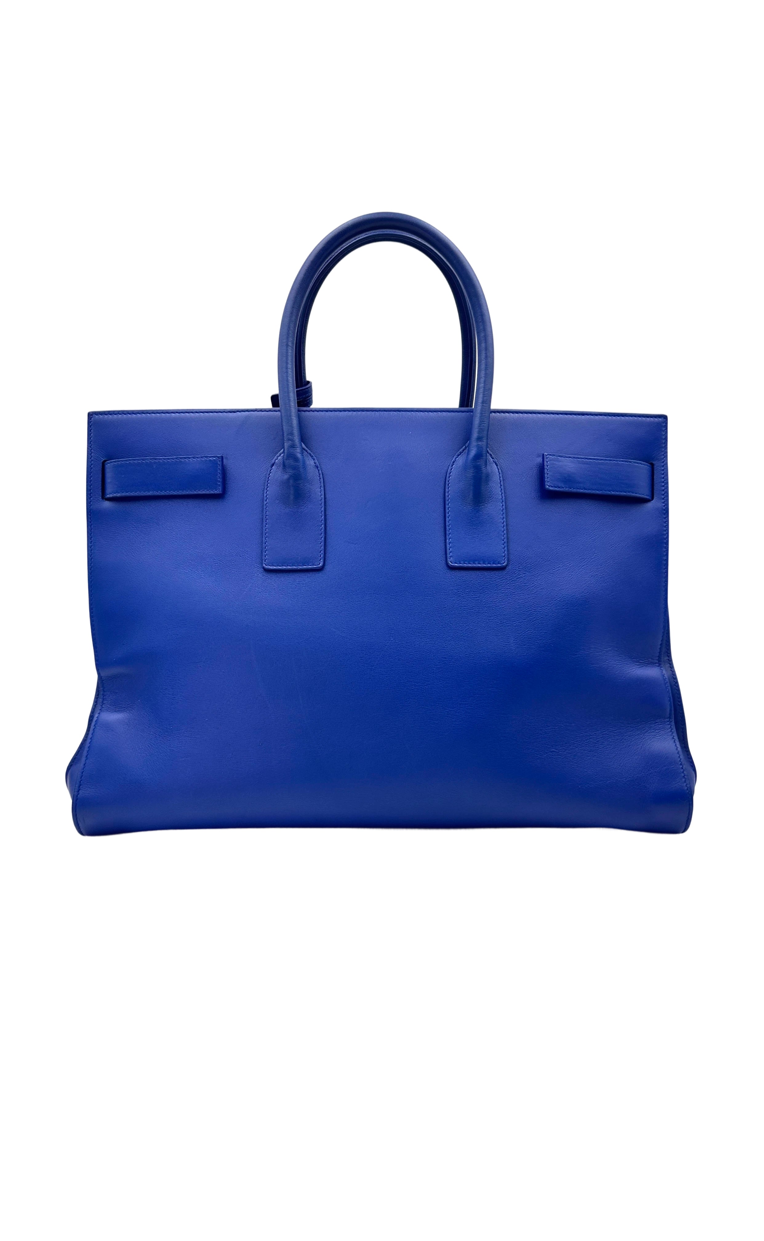 Saint Laurent Sac de Jour Blue Leather Large Size Handle Bag SL235