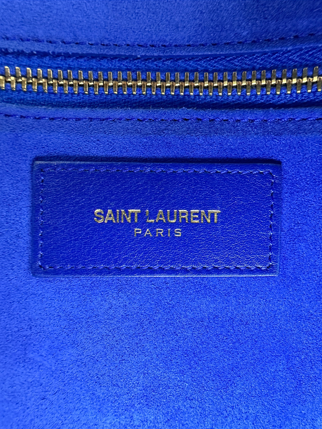 Saint Laurent Sac de Jour Blue Leather Large Size Handle Bag SL235