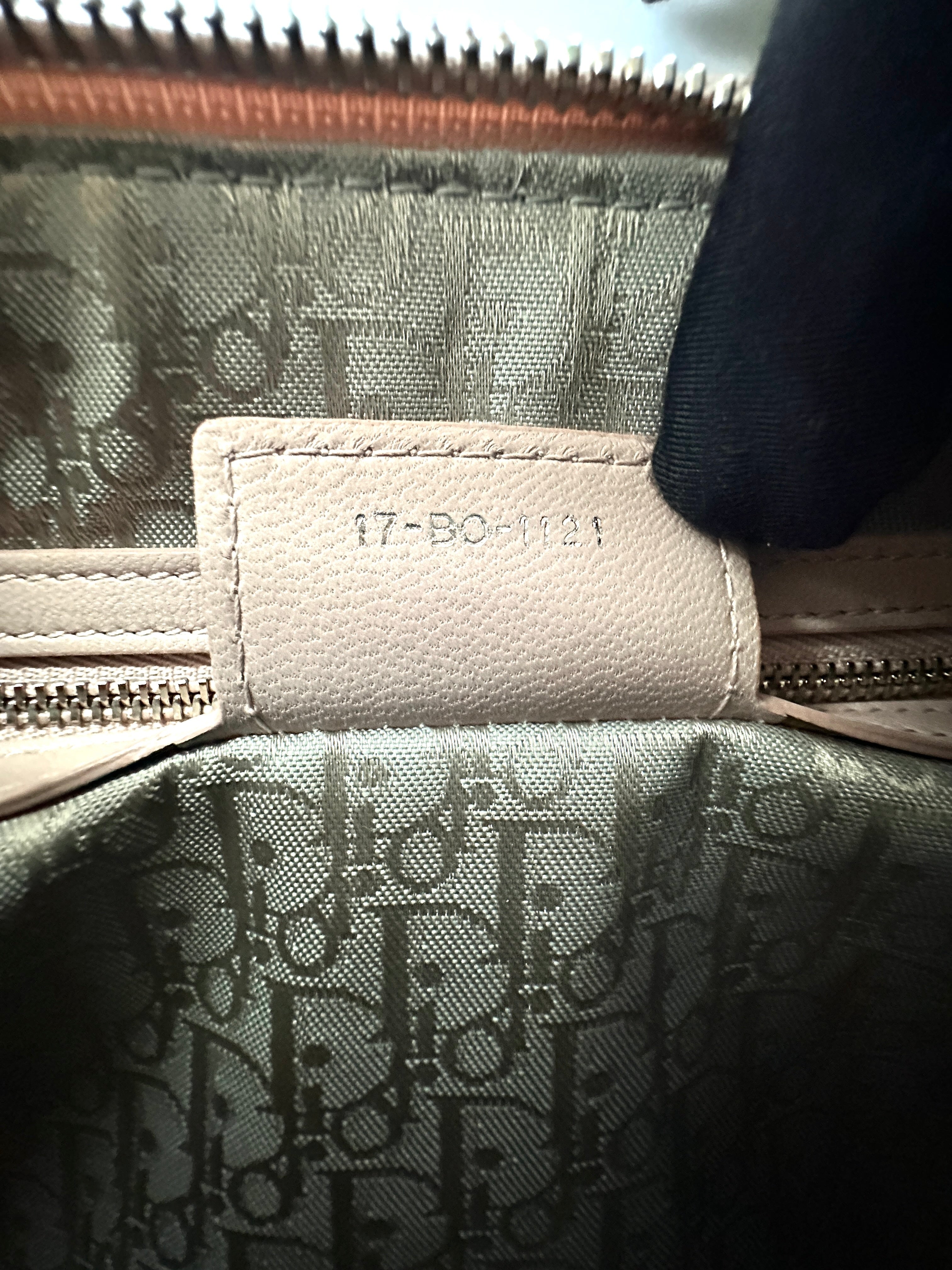 Christian Dior Lady Dior Pink Cannage Lambskin Handle Bag With Silver Charms DR736