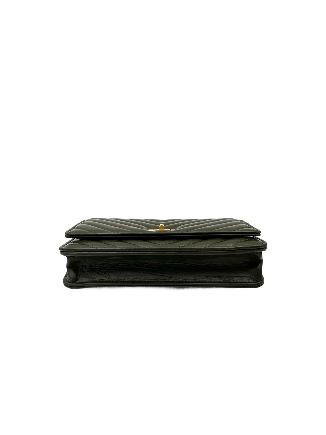 Chanel 2.55 Reissue Green Quilted Leather Wallet On Chain(PX***1J) CC1972