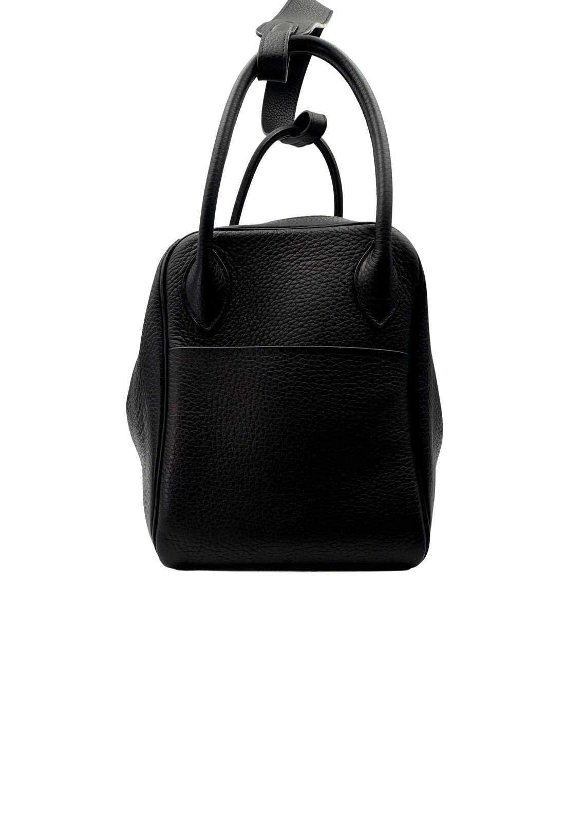 Hermes Lindy34 Black Leather Handle Bag IRIS222