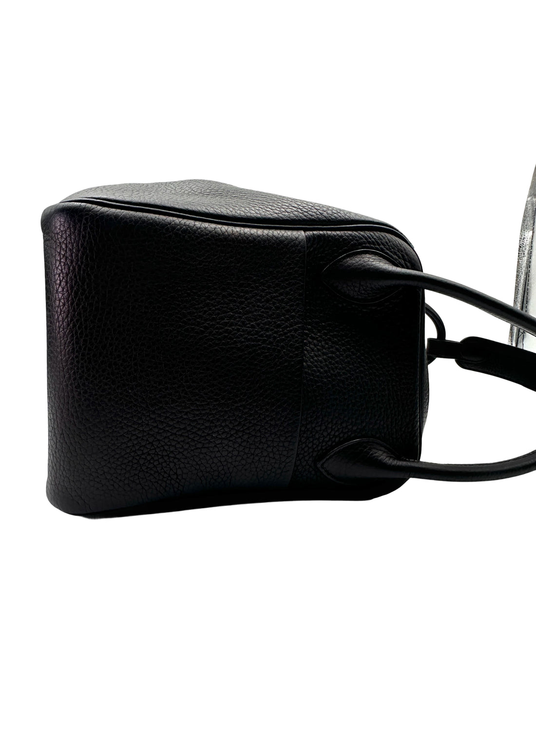 Hermes Lindy34 Black Leather Handle Bag IRIS222