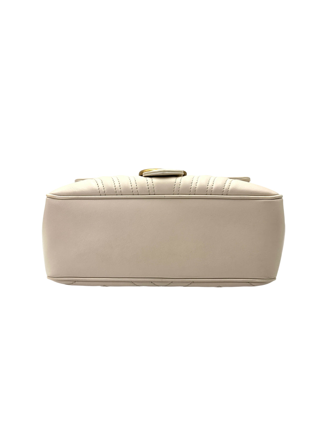 Gucci GG Marmont White Matelasse Leather Top Handle Bag GG1008