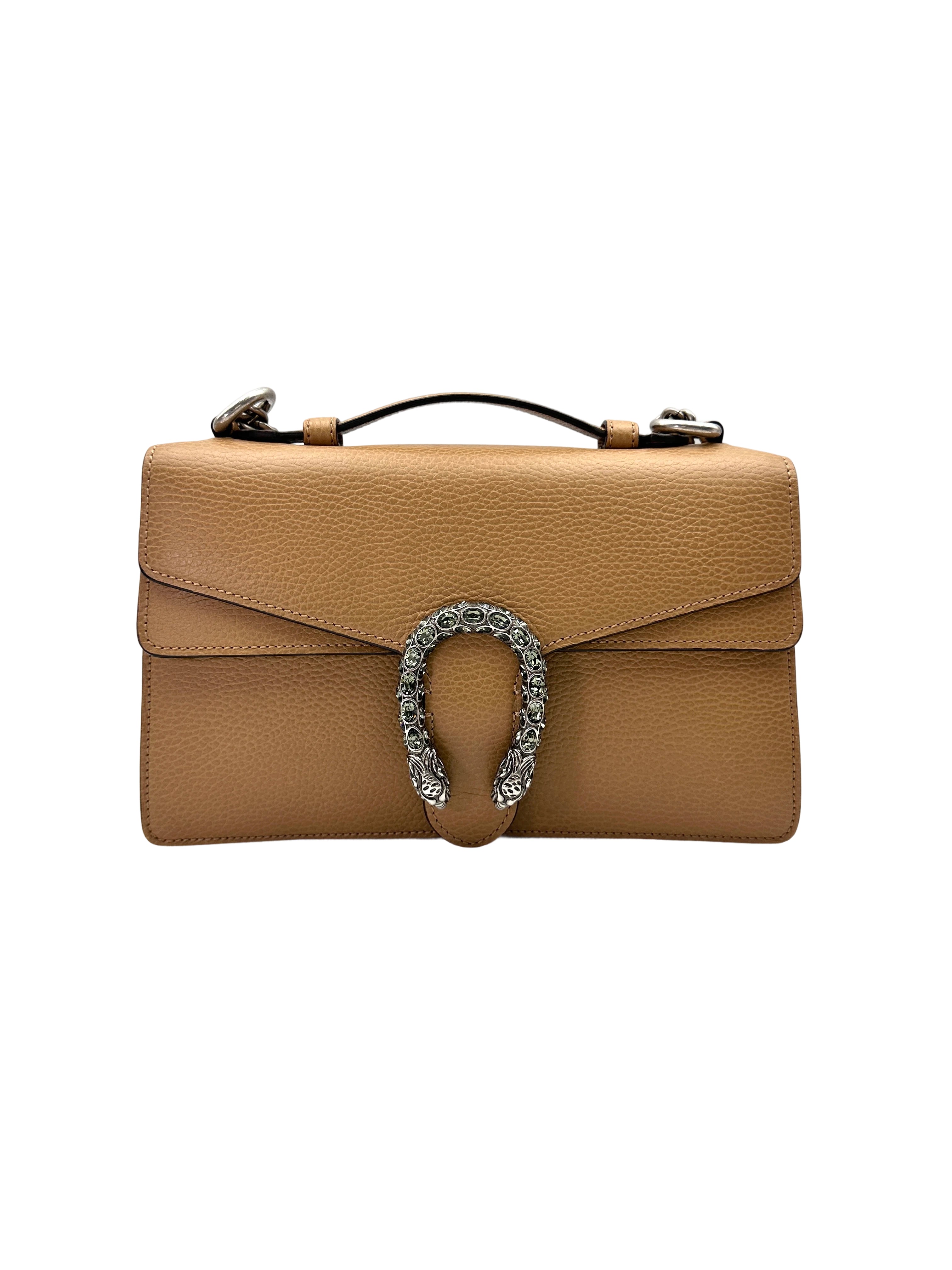 Gucci Dionysus Beige Leather Shoulder Bag GG1009