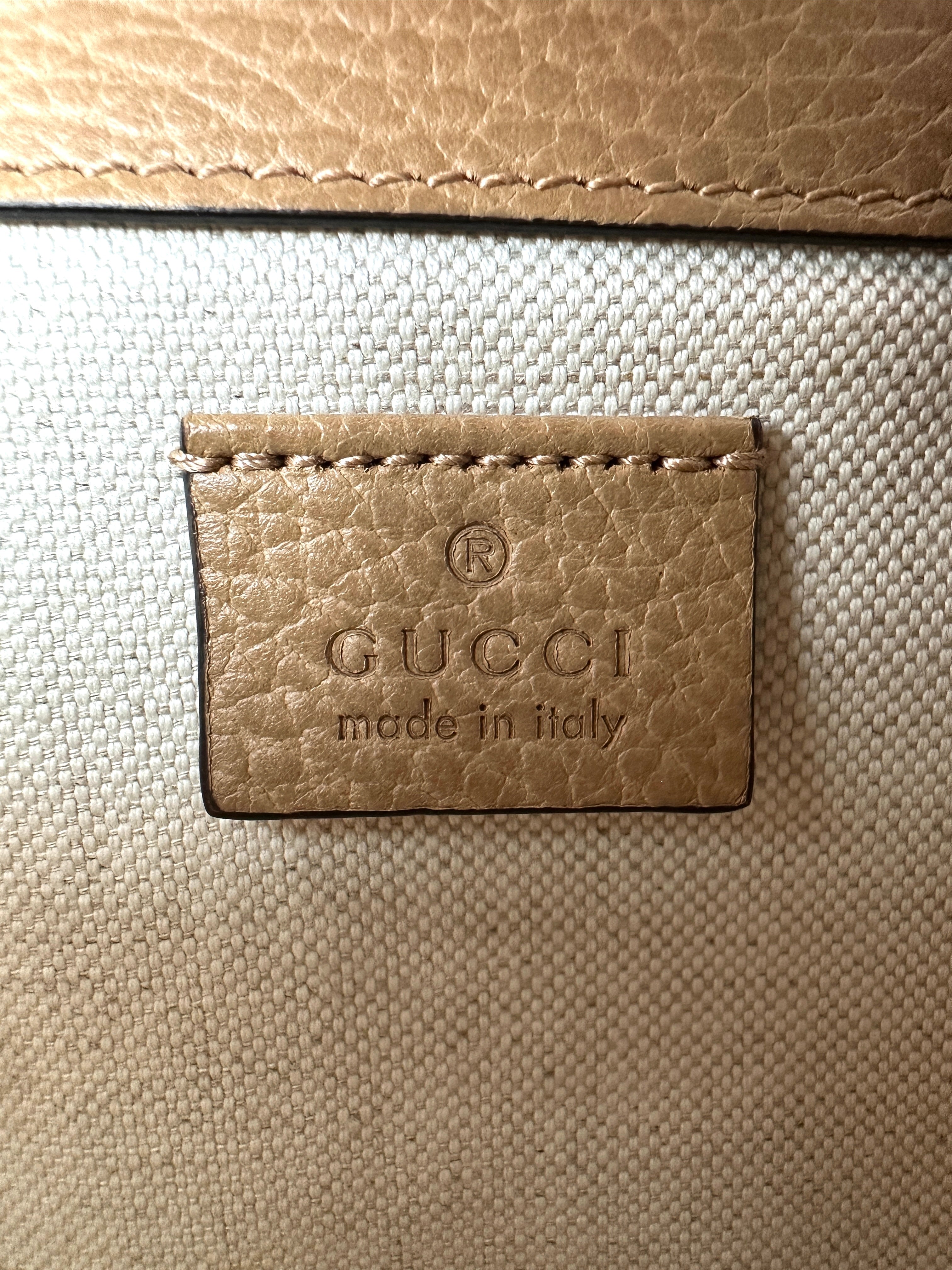 Gucci Dionysus Beige Leather Shoulder Bag GG1009