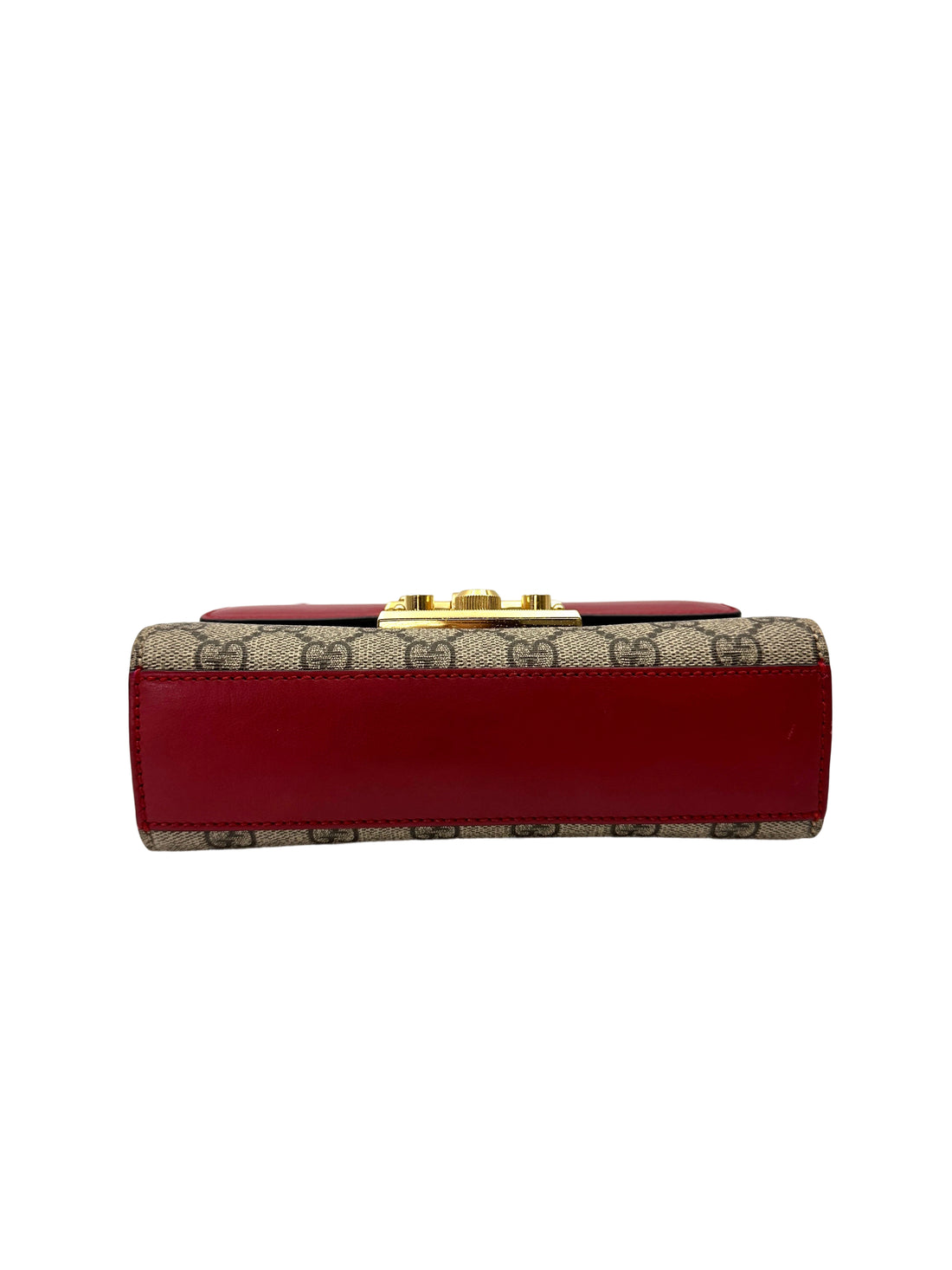 Gucci Padlock GG Canvas & Red Leather Small Size Shoulder Bag GG1011