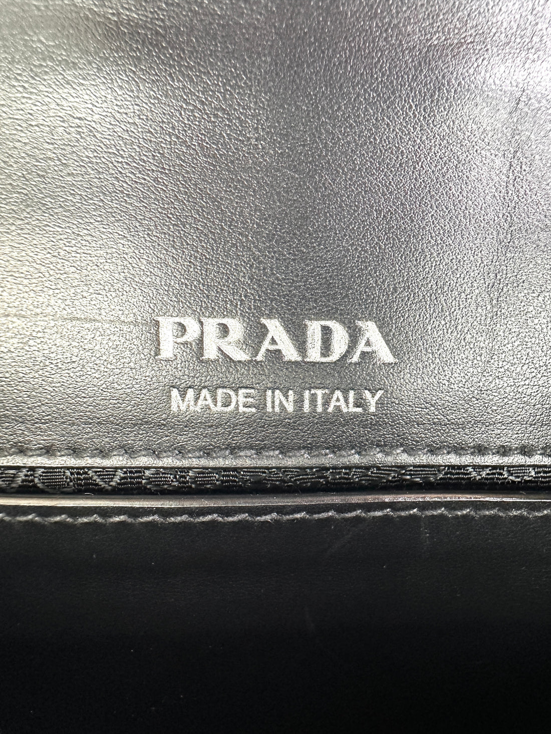 Prada Plex Ribbon Black Leather Shoulder Bag PR352