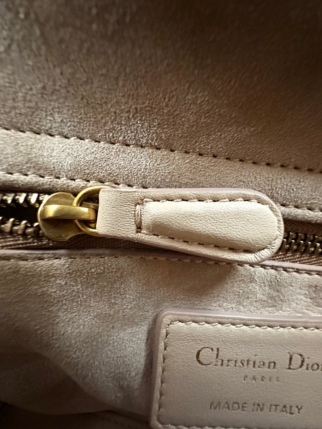 Christian Dior Lady Dior Embroidered Beaded Satin Leather Handle Bag DR737