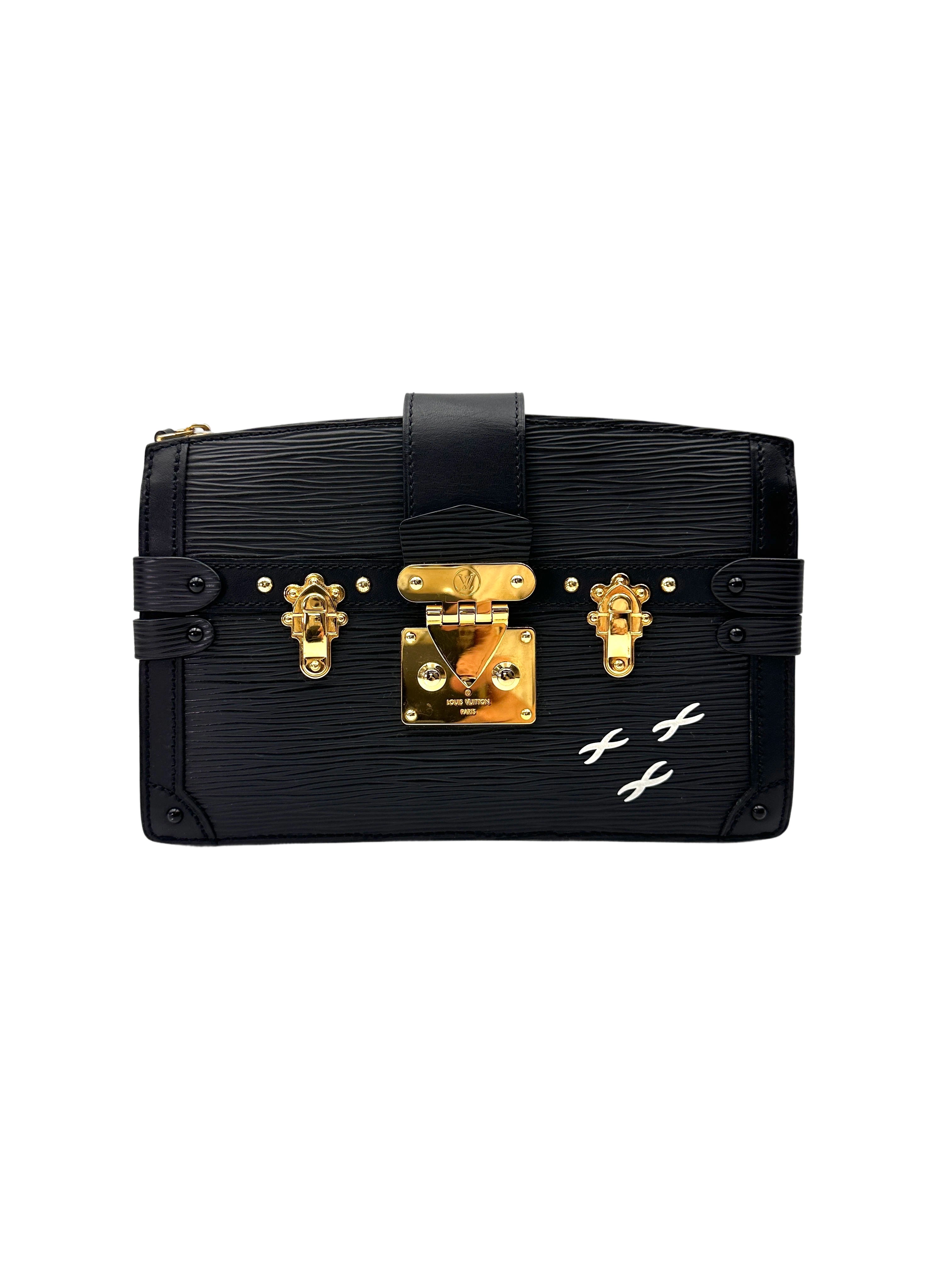 Louis Vuitton Trunk Clutch Black Epi Leather Bag LV2749