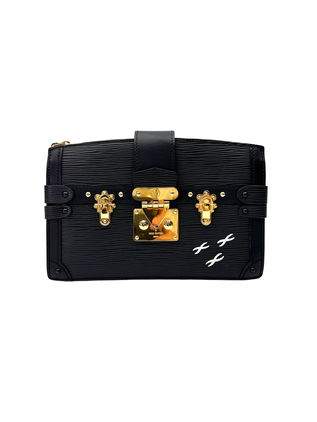 Louis Vuitton Trunk Clutch Black Epi Leather Bag LV2749