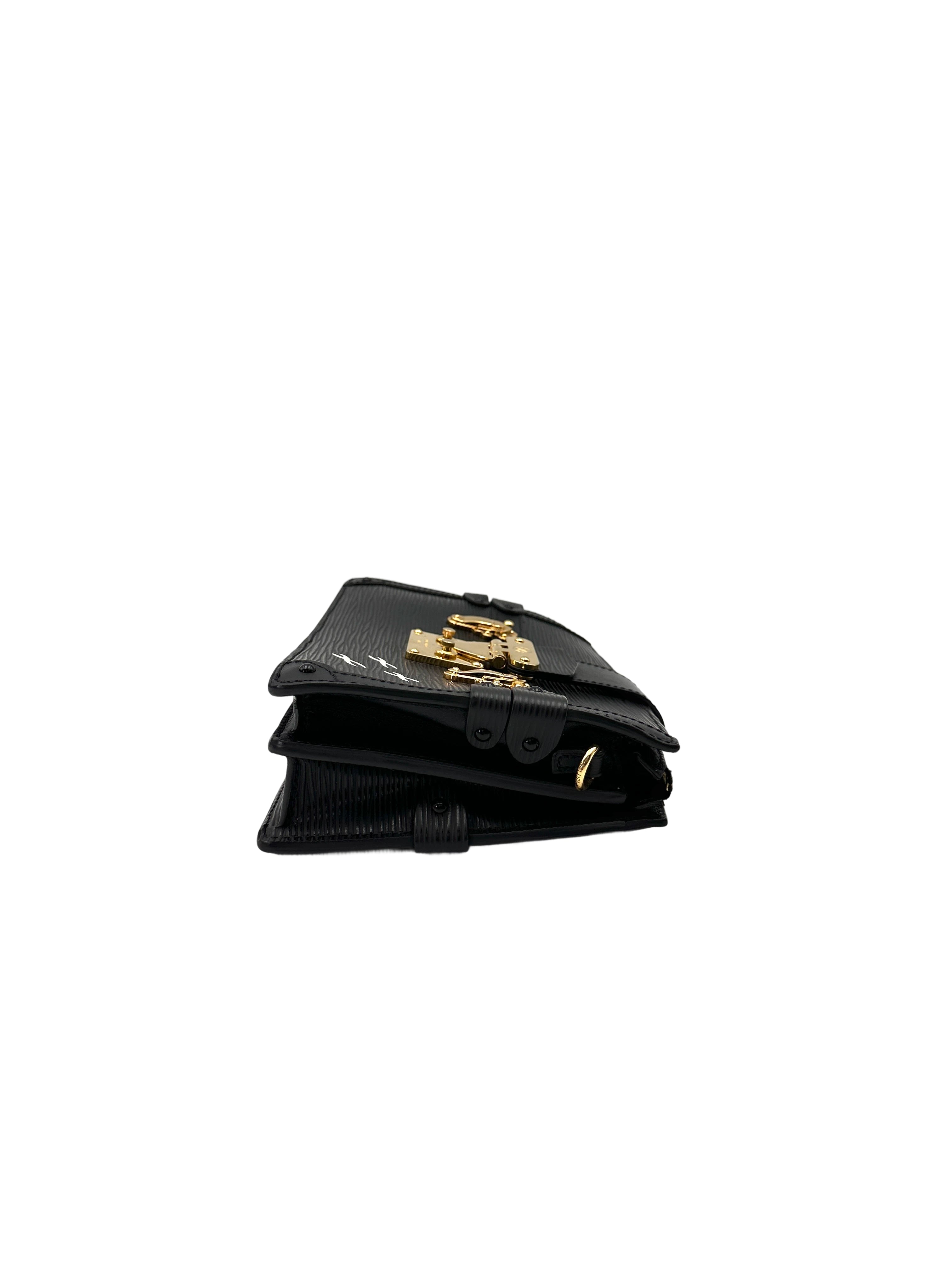 Louis Vuitton Trunk Clutch Black Epi Leather Bag LV2749
