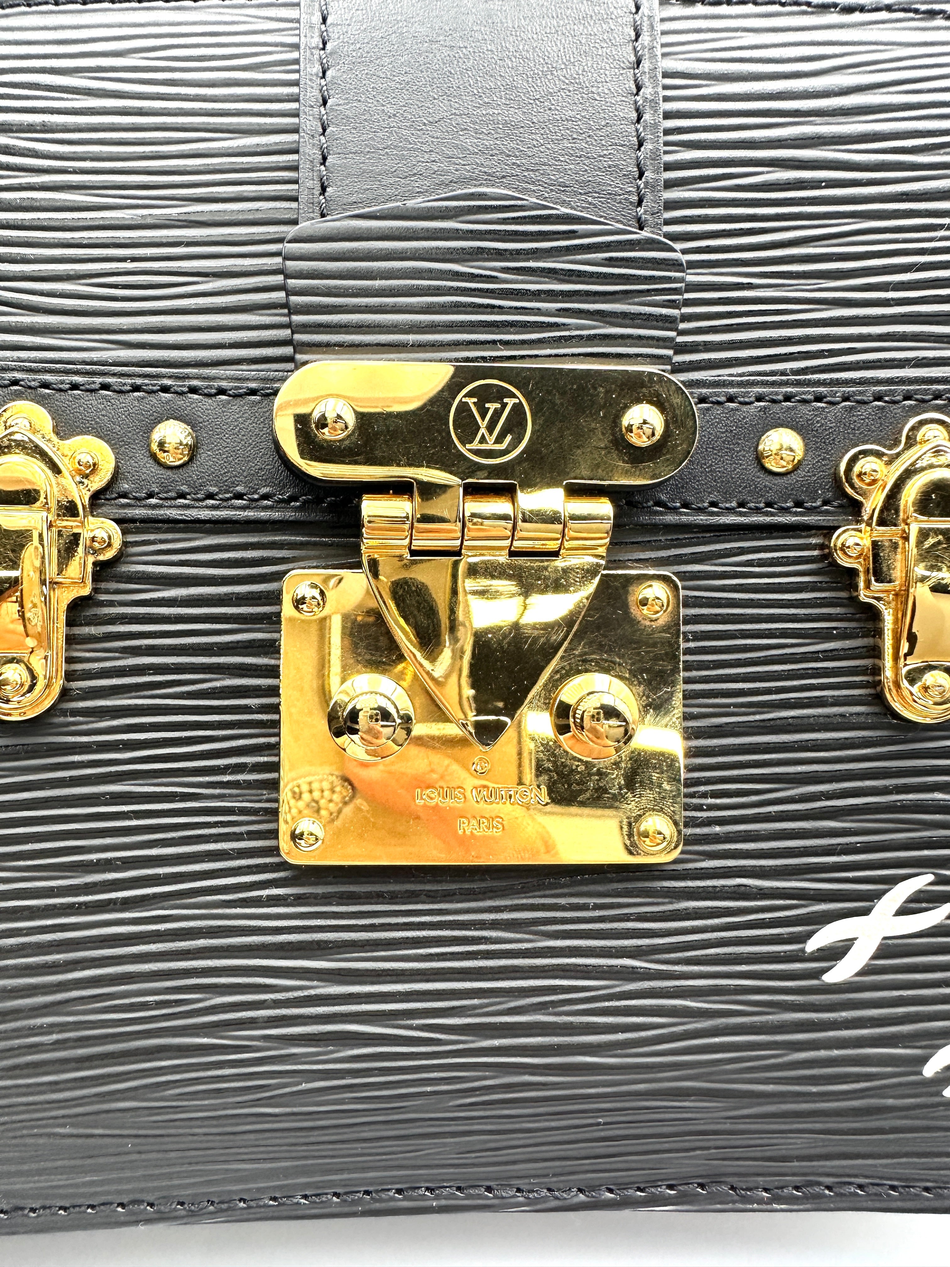 Louis Vuitton Trunk Clutch Black Epi Leather Bag LV2749
