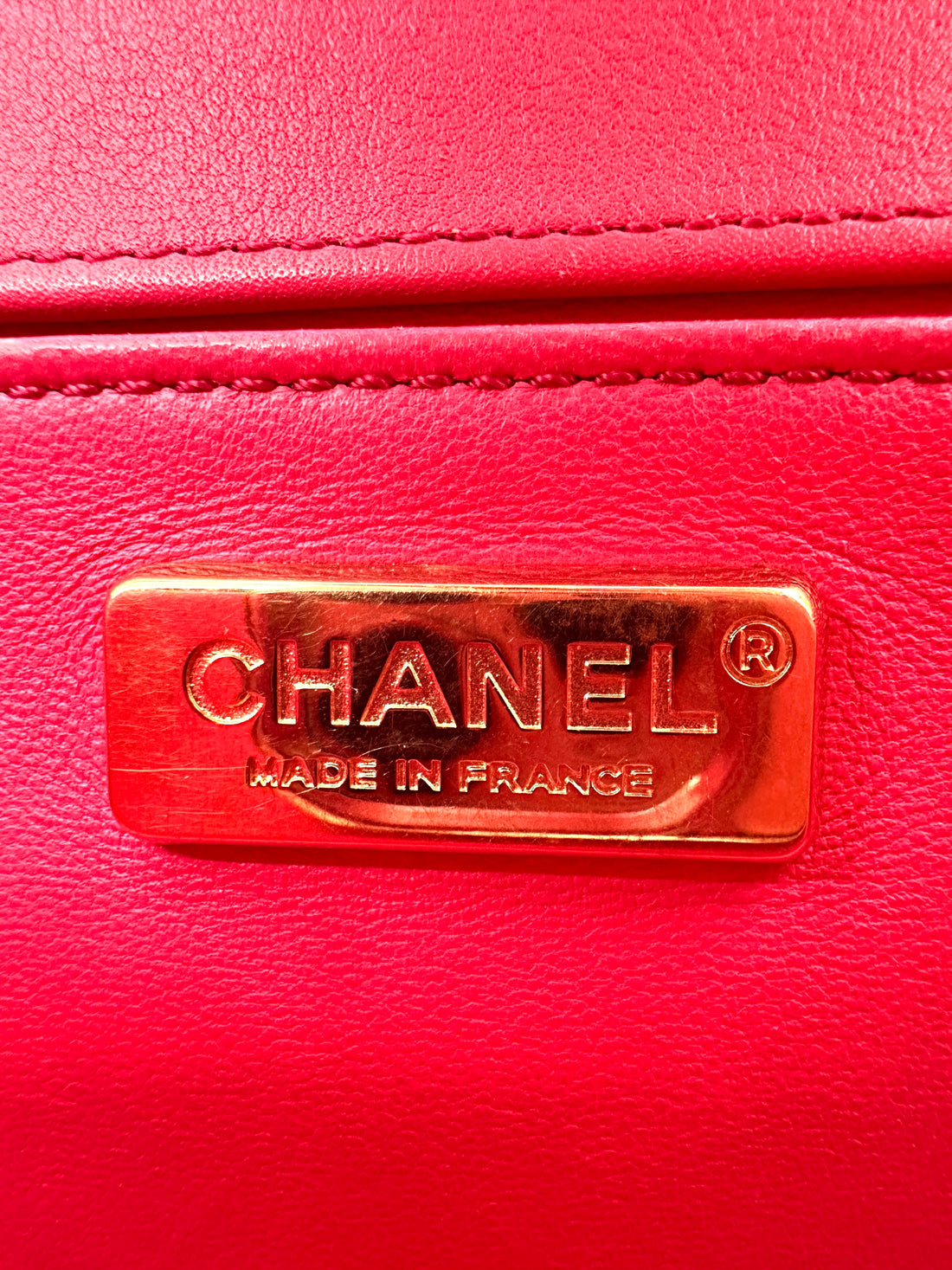 Chanel LeBoy Red Python Leather Small Size Flap Bag With Gold Buckle(25***82) CC1981