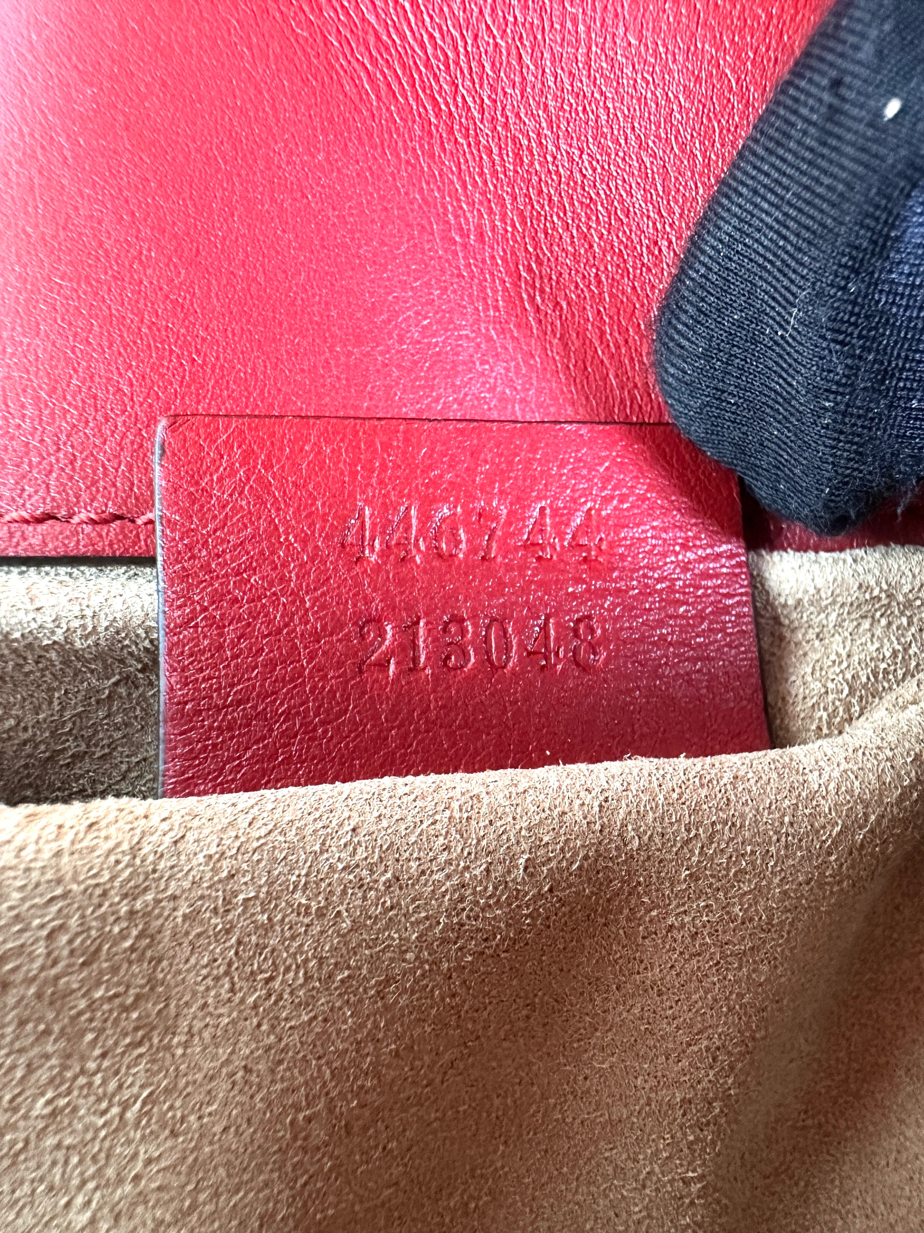 Gucci GG Marmont Red Matelasse Leather Shoulder Bag GG1019