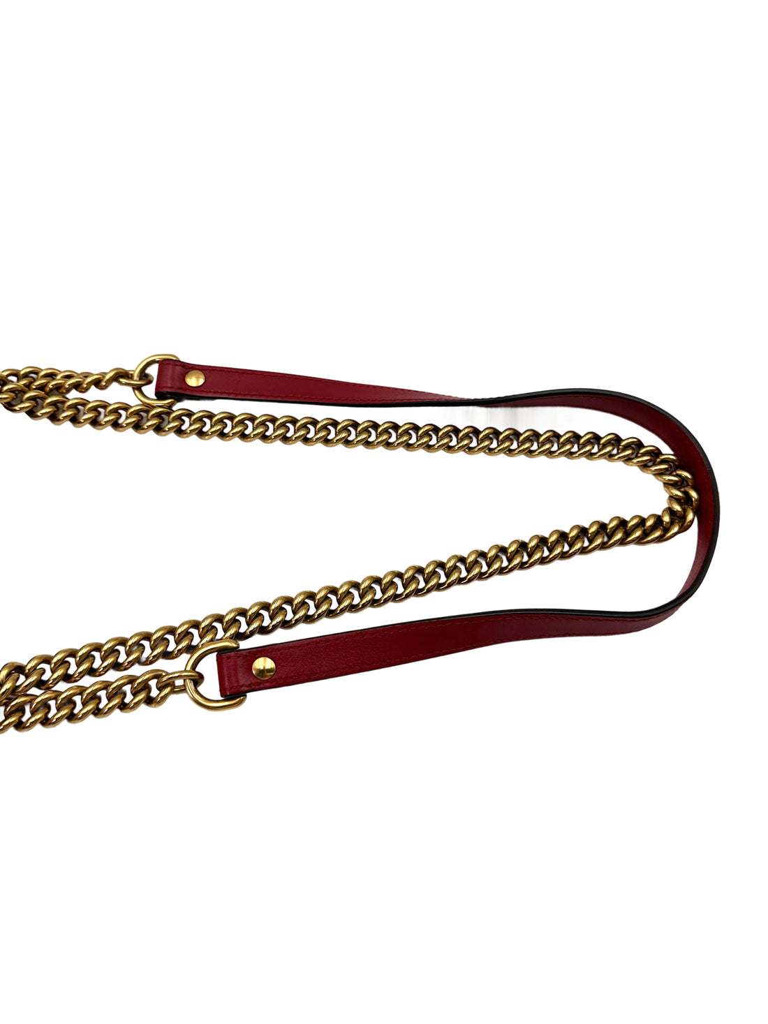 Gucci GG Marmont Red Matelasse Leather Shoulder Bag GG1019