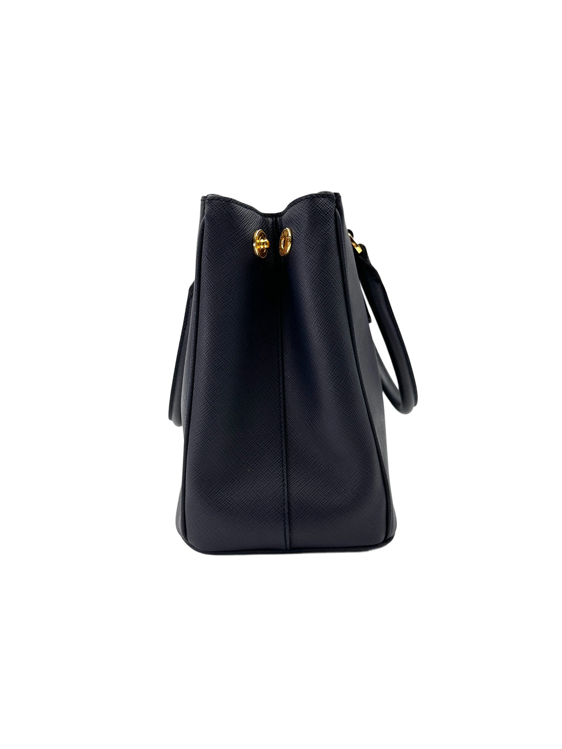Prada Galleria Navy Saffiano Leather Handle Bag PR351
