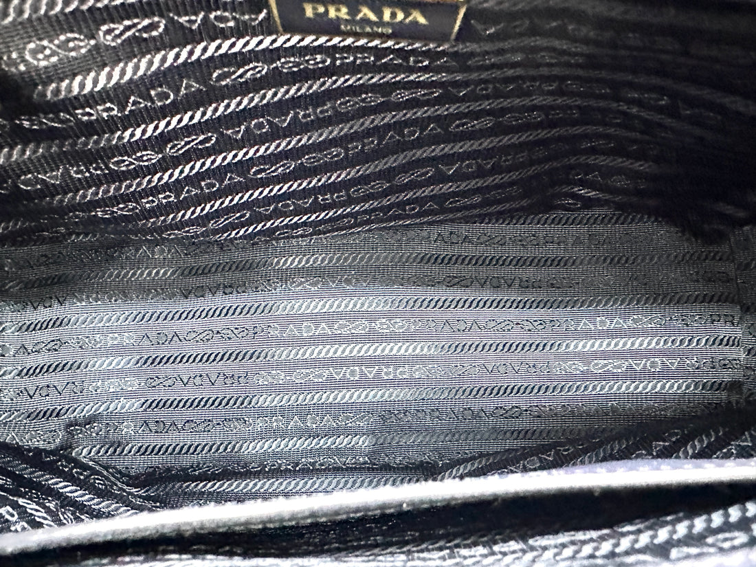 Prada Galleria Navy Saffiano Leather Handle Bag PR351
