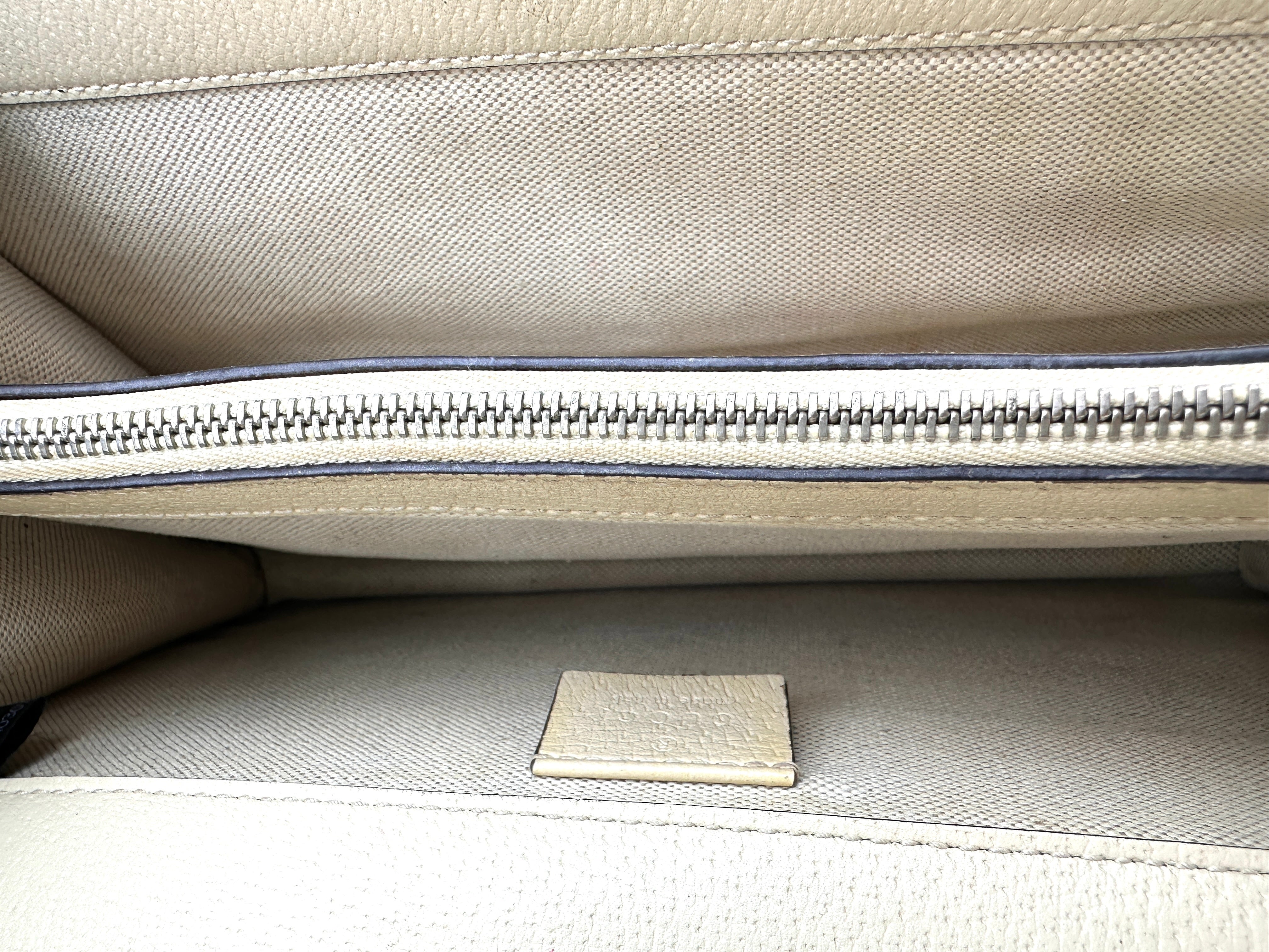 Gucci Dionysus White Leather Shoulder Bag GG1037