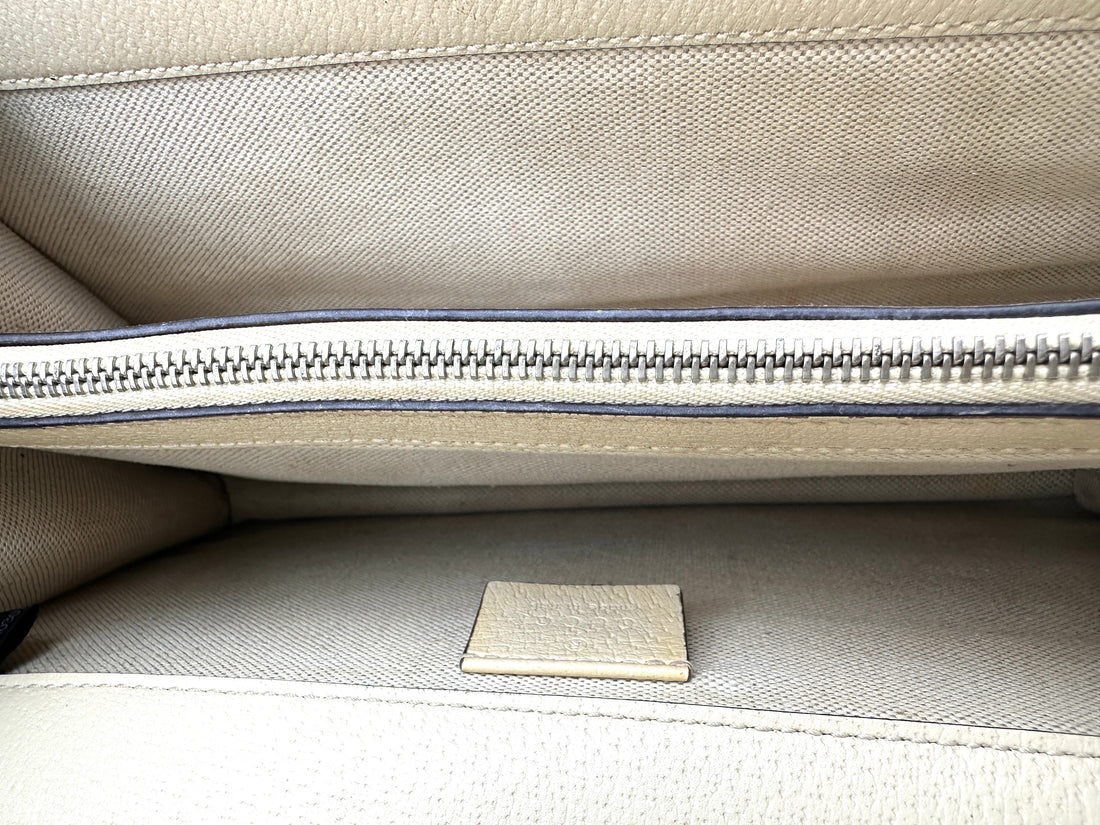 Gucci Dionysus White Leather Shoulder Bag GG1037