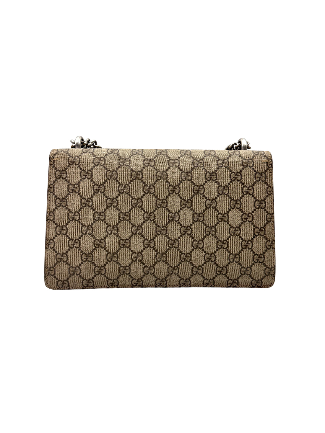 Gucci Dionysus GG Supreme Canvas Medium Size Shoulder Bag With Red Tirm GG1036
