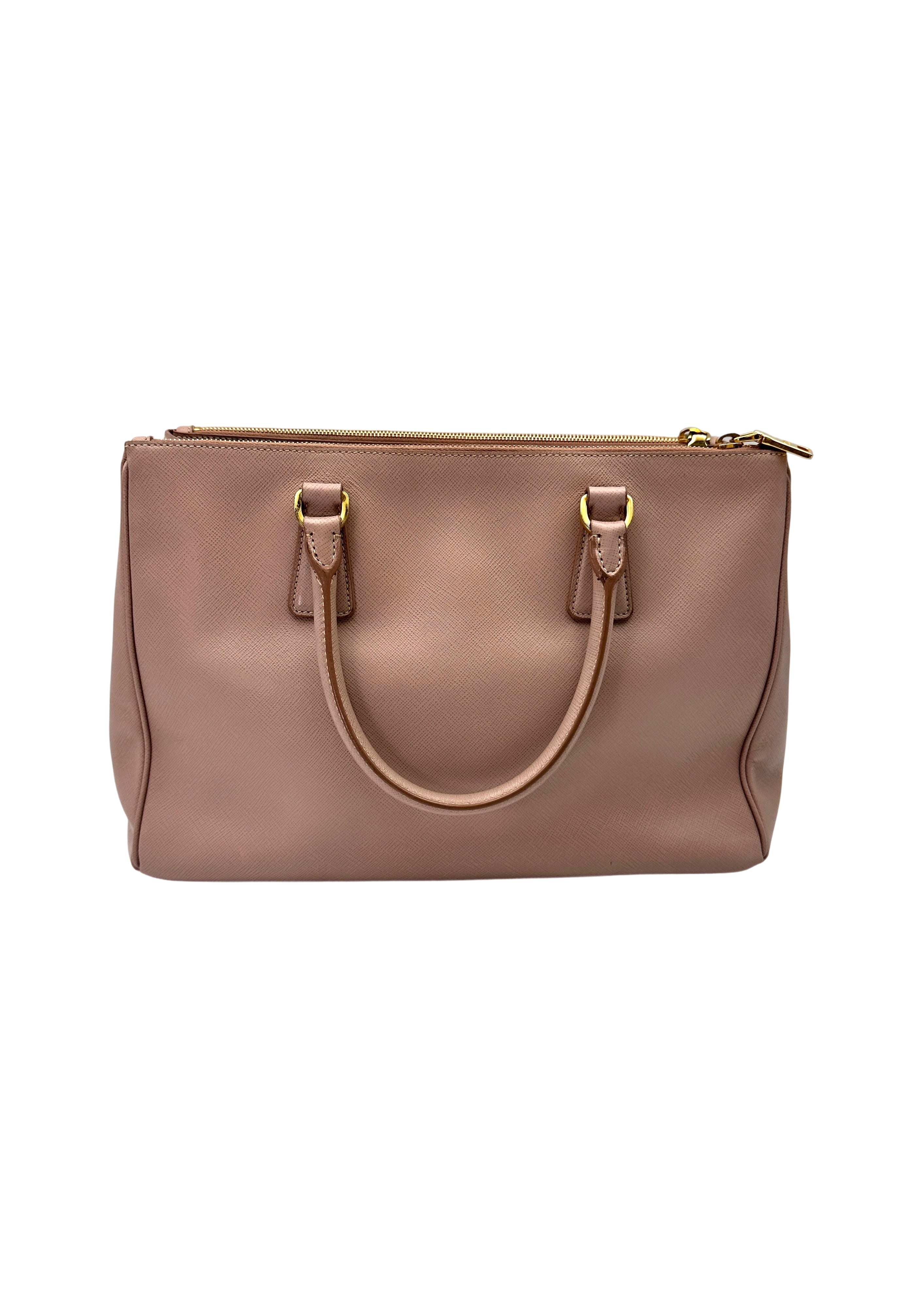 Prada Galleria Beige Saffiano Leather Handle Bag PR348