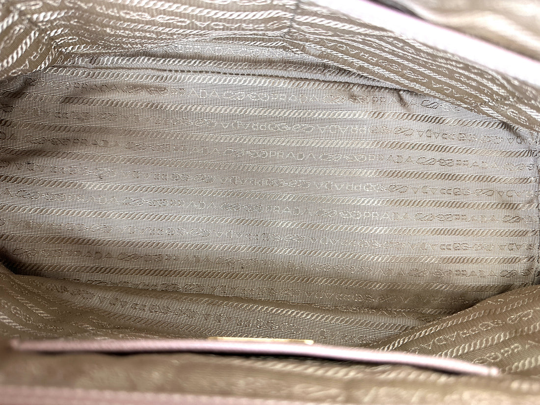 Prada Galleria Beige Saffiano Leather Handle Bag PR348
