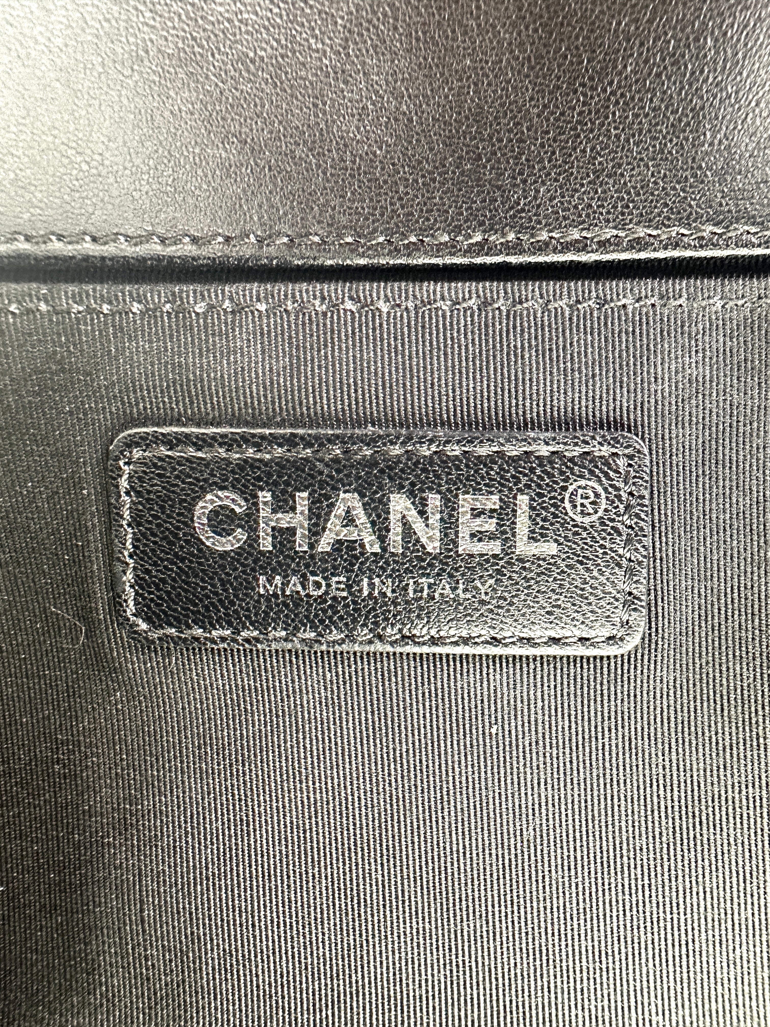 Chanel LeBoy Black Quilted Leather Flap Bag With Silver Buckle(23***22) CC1973