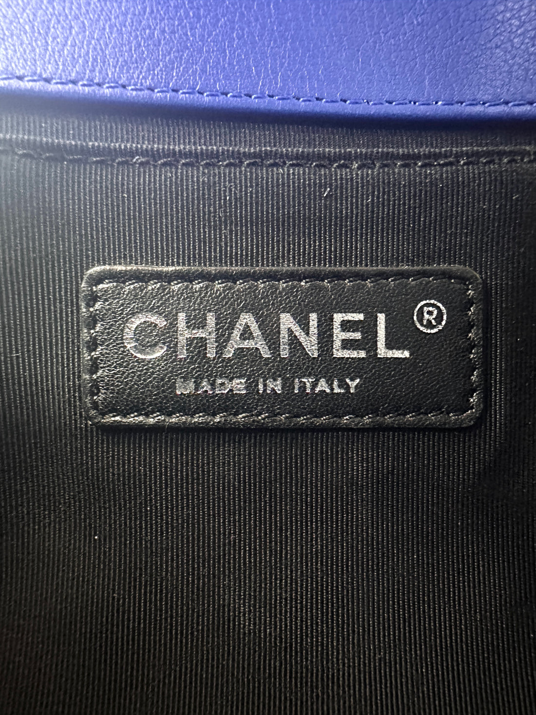 Chanel LeBoy Blue Quilted Patent Leather Medium Size Flap Bag With Tonal Buckle(20***42) CC1976