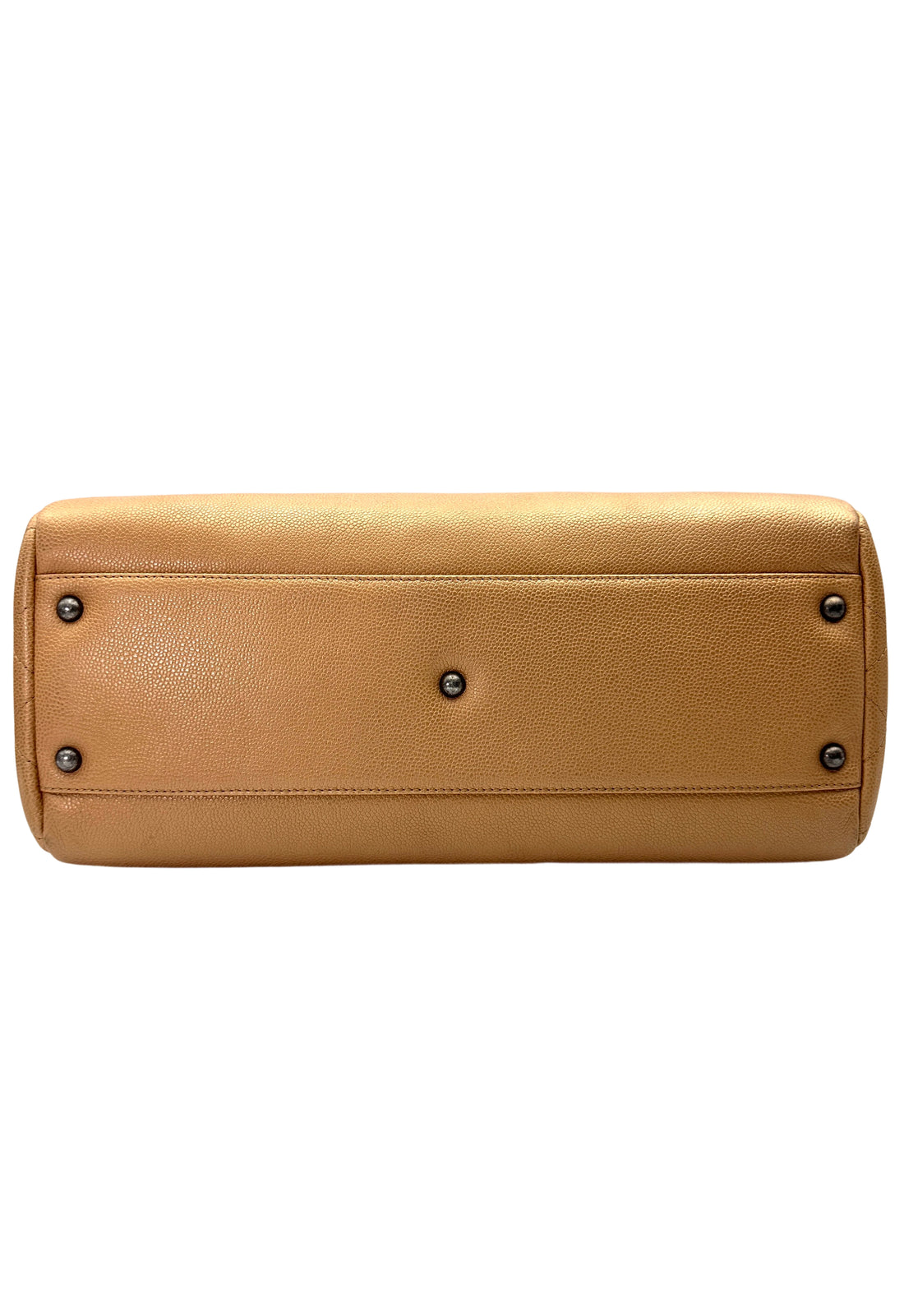 Chanel Metallic Beige Leather Handle Bag(21***70) CC1974