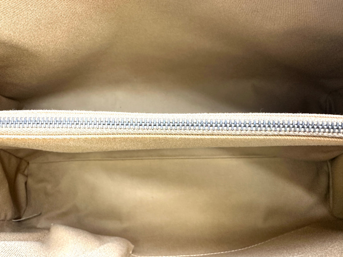Chanel Metallic Beige Leather Handle Bag(21***70) CC1974