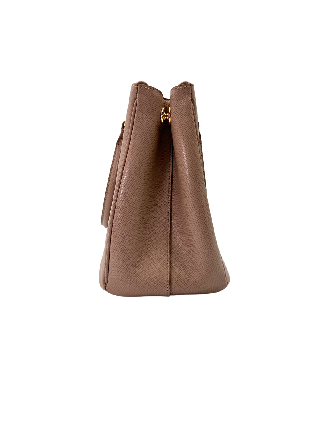 Prada Galleria Beige Saffiano Leather Small Size Handle Bag PR350