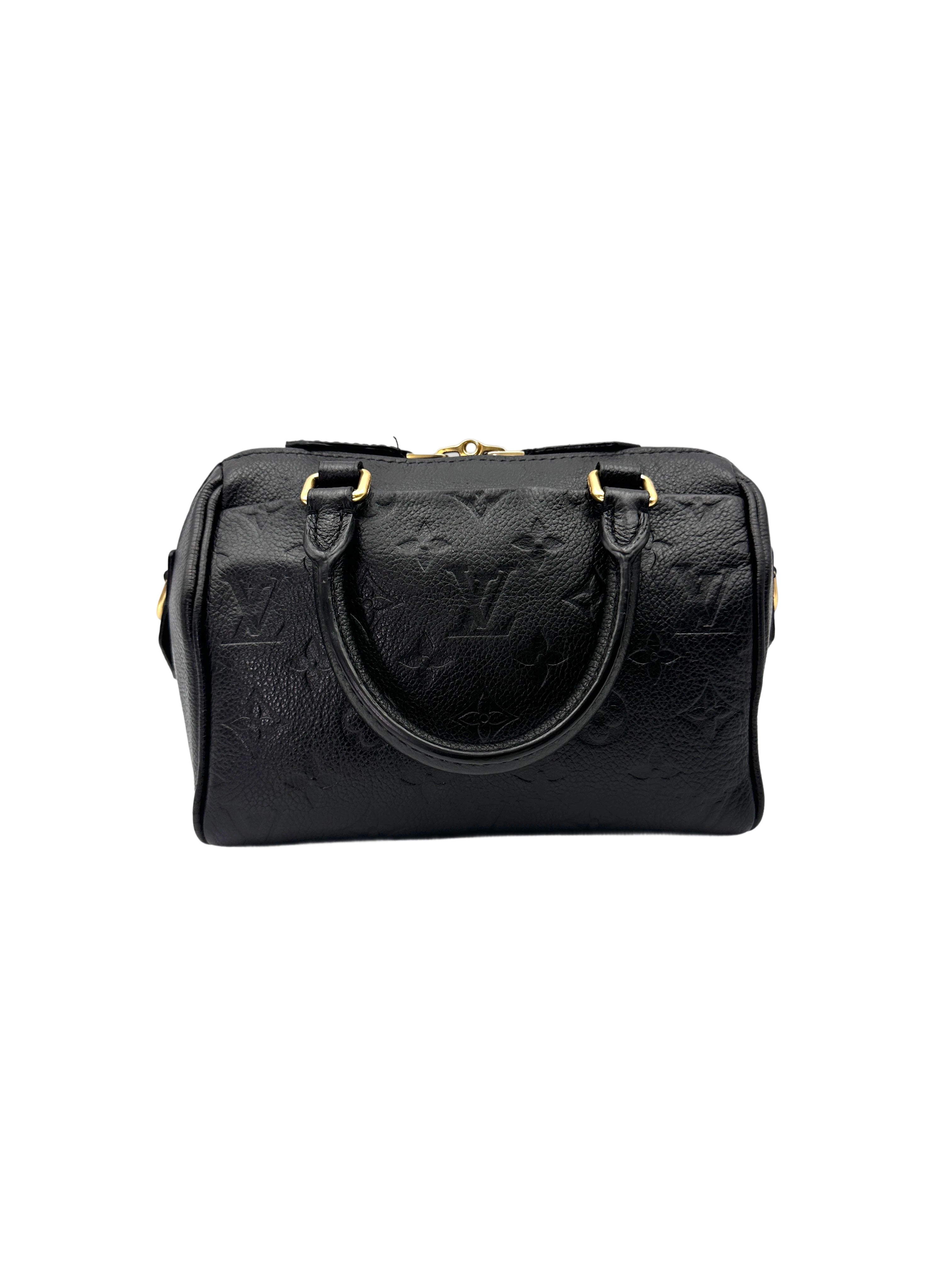 Louis Vuitton Speedy20 Black Monogram Empreinte Leather Handle Bag LV2751
