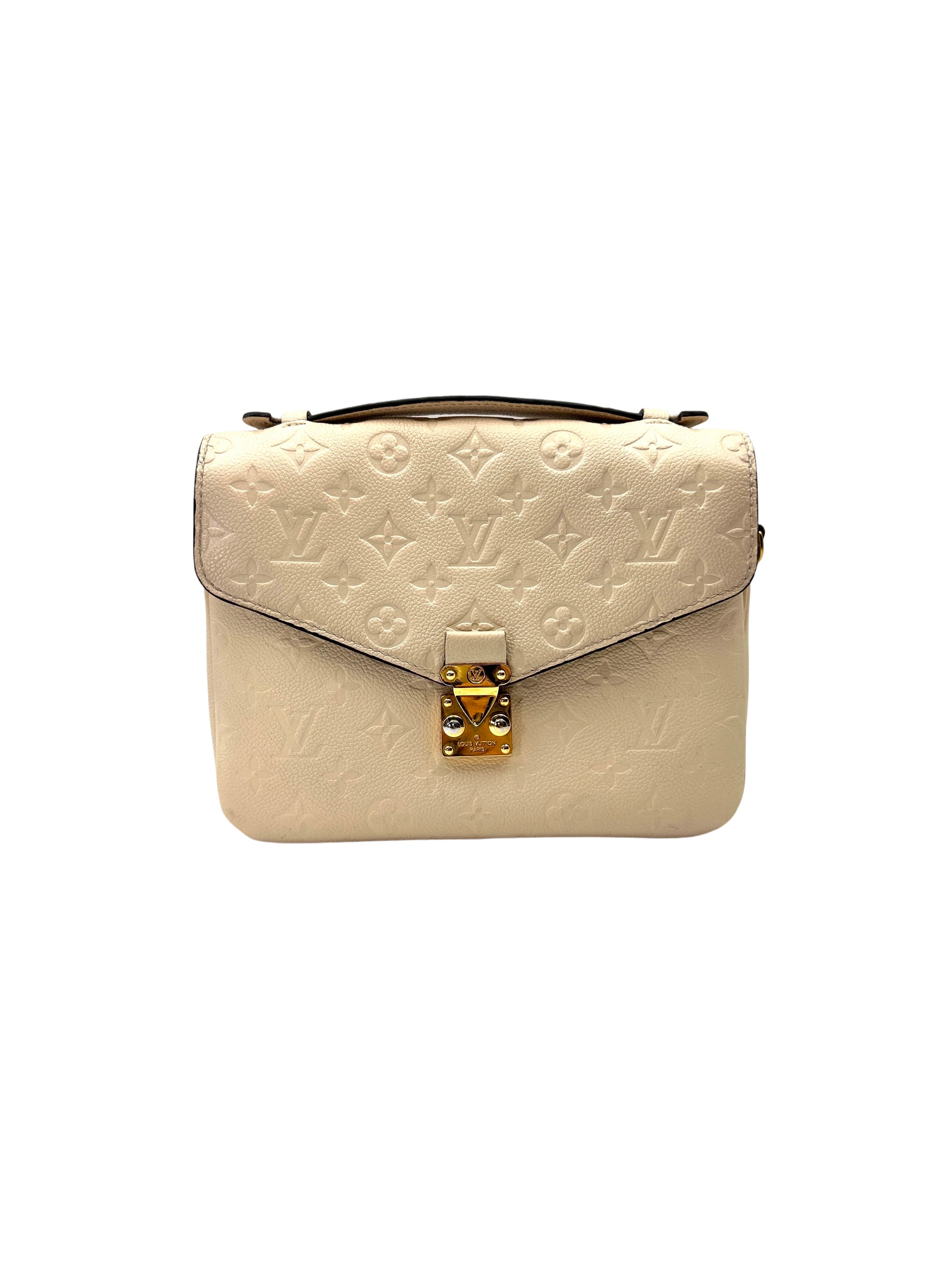 Louis Vuitton White Monogram Empreinte Leather Pochette Metis LV2755