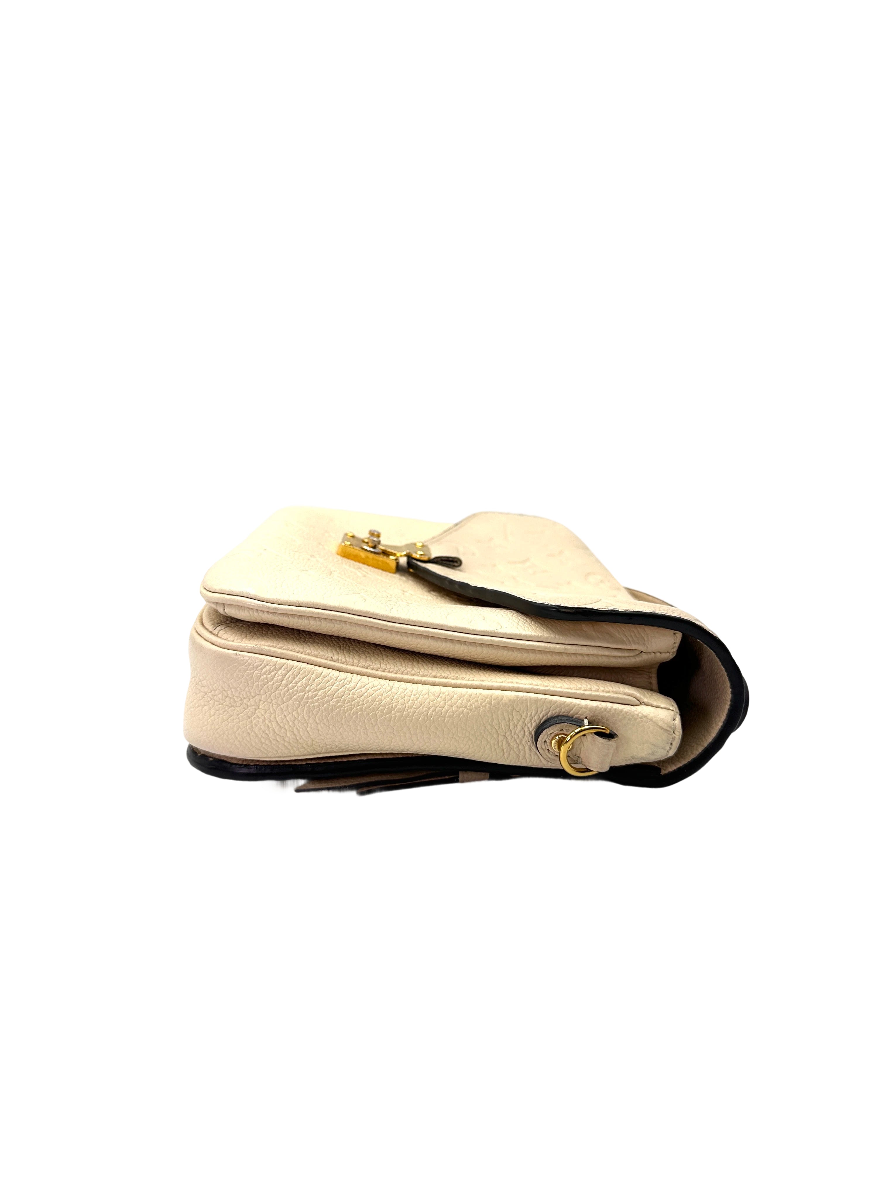 Louis Vuitton White Monogram Empreinte Leather Pochette Metis LV2755