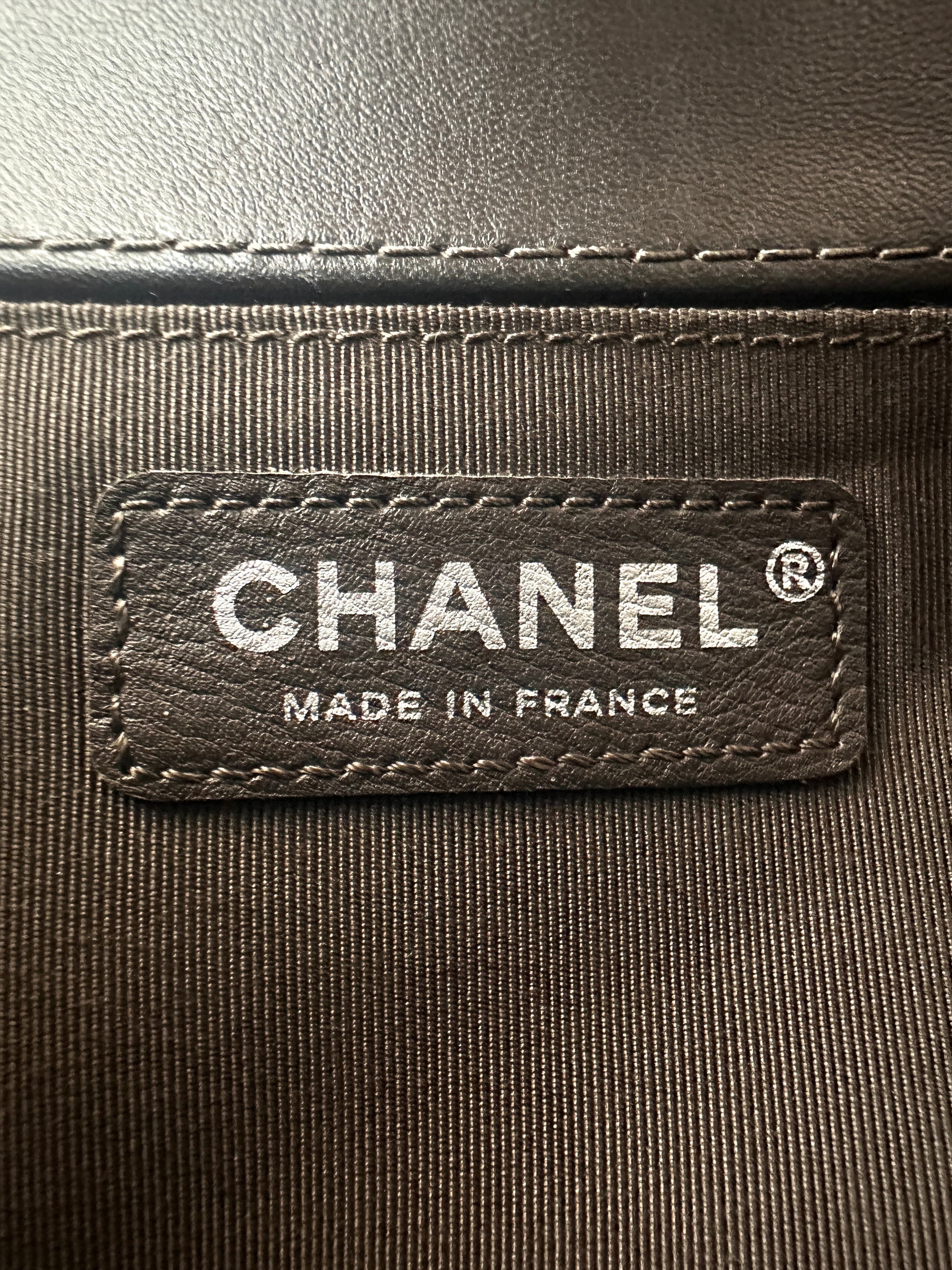 Chanel LeBoy Black Quilted Leather Top Handle Flap Bag With Silver Buckle(21***50) CC1975