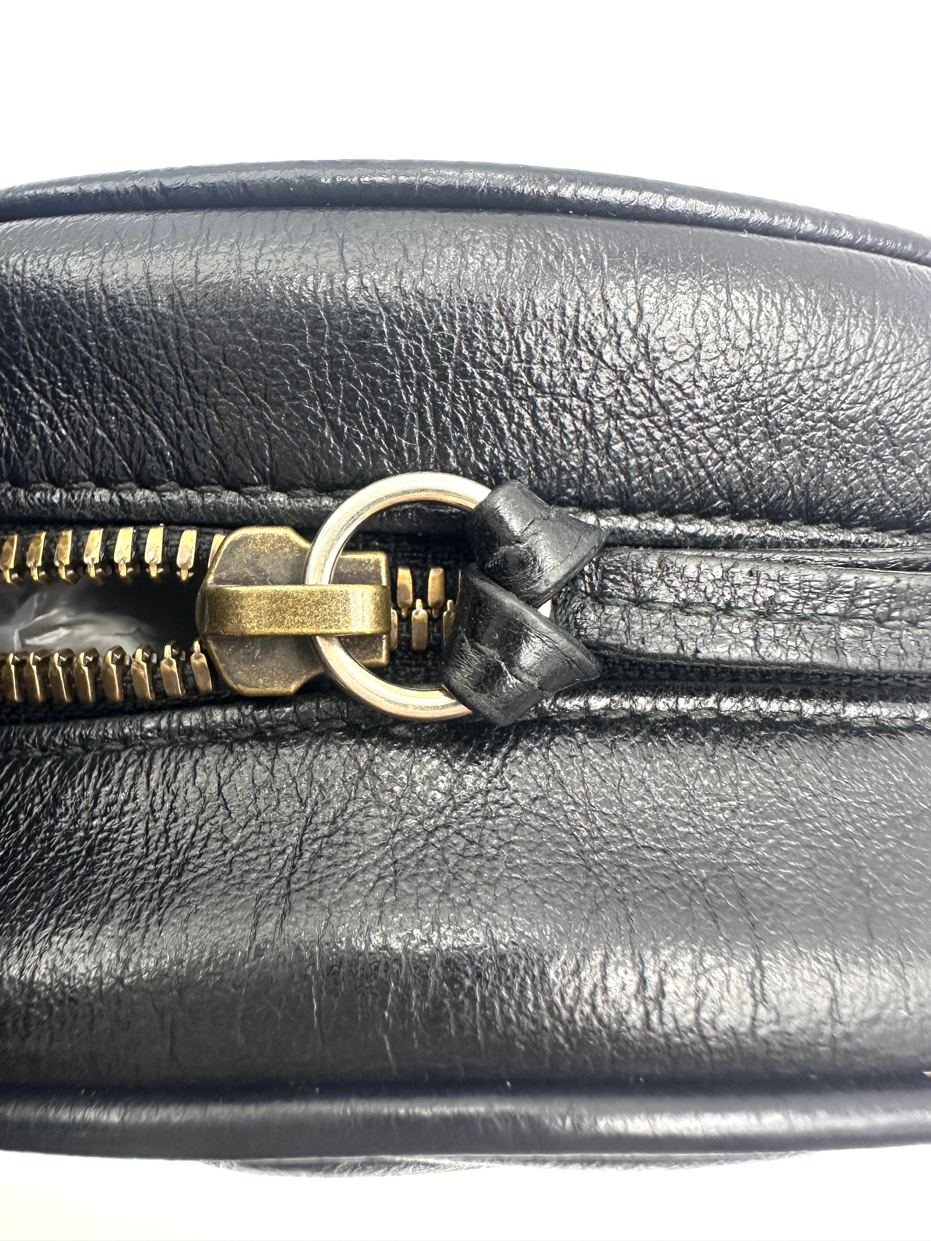 Gucci GG Marmont Black Matelasse Leather Round Shoulder Bag GG1016