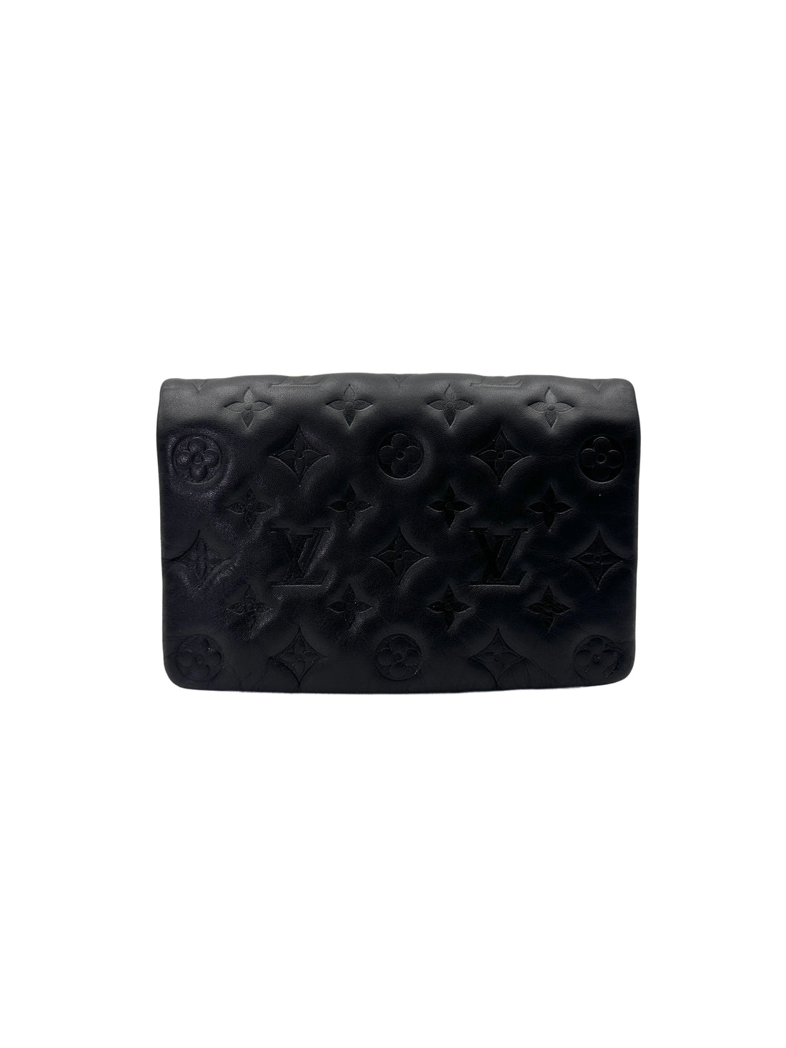 Louis Vuitton Coussin Black Monogram Embossed Leather Wallet On Chain LV2753