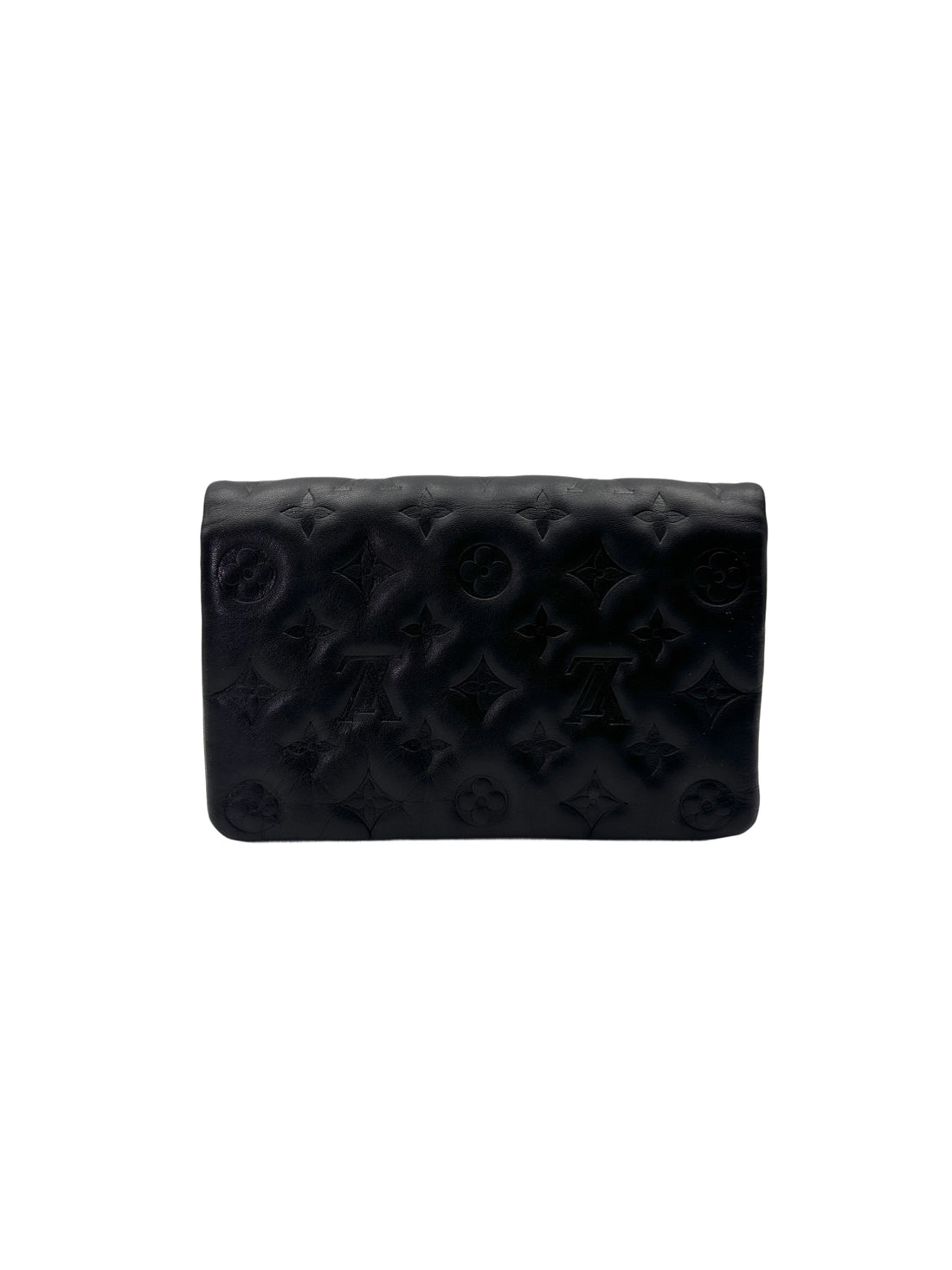 Louis Vuitton Coussin Black Monogram Embossed Leather Wallet On Chain LV2753