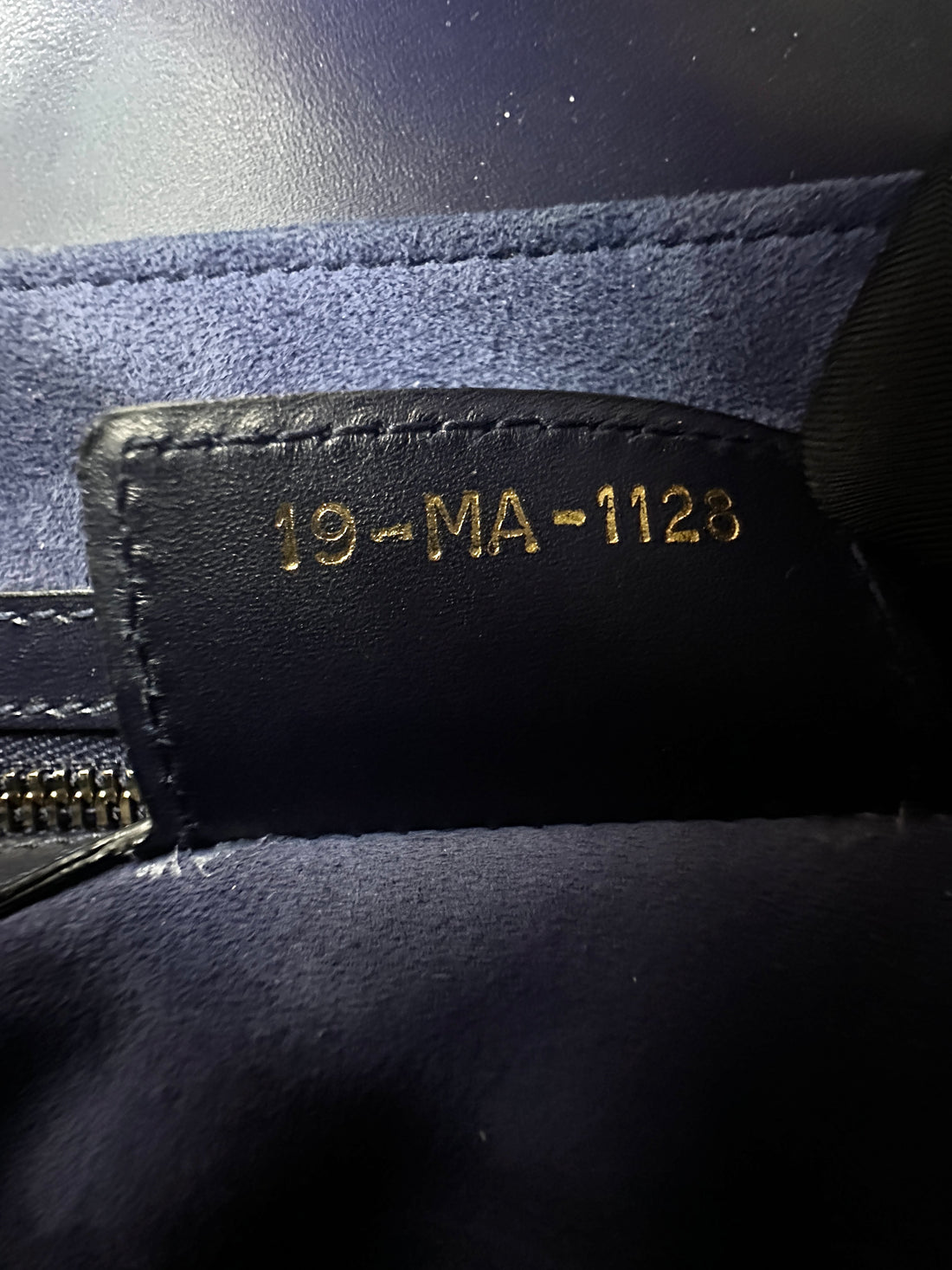 Christian Dior Navy Leather Medium Size Saddle Bag DR738