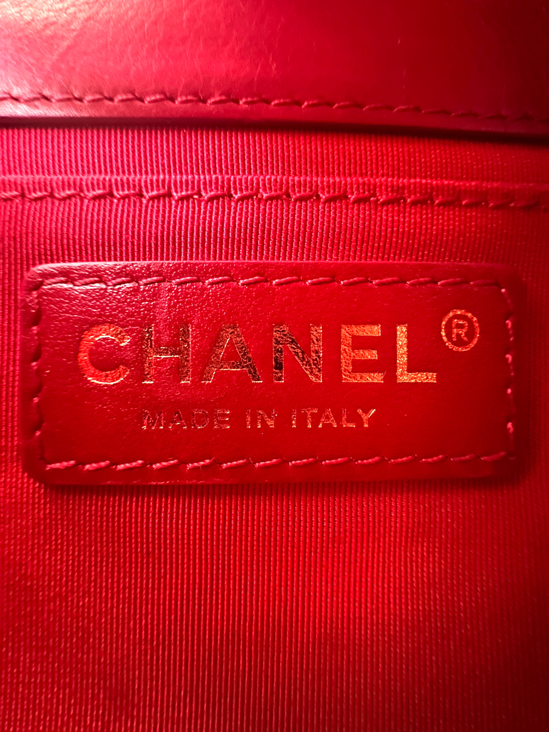 Chanel Red Quilted Leather Wallet On Chain With Gold Buckle(27***10) CC1978