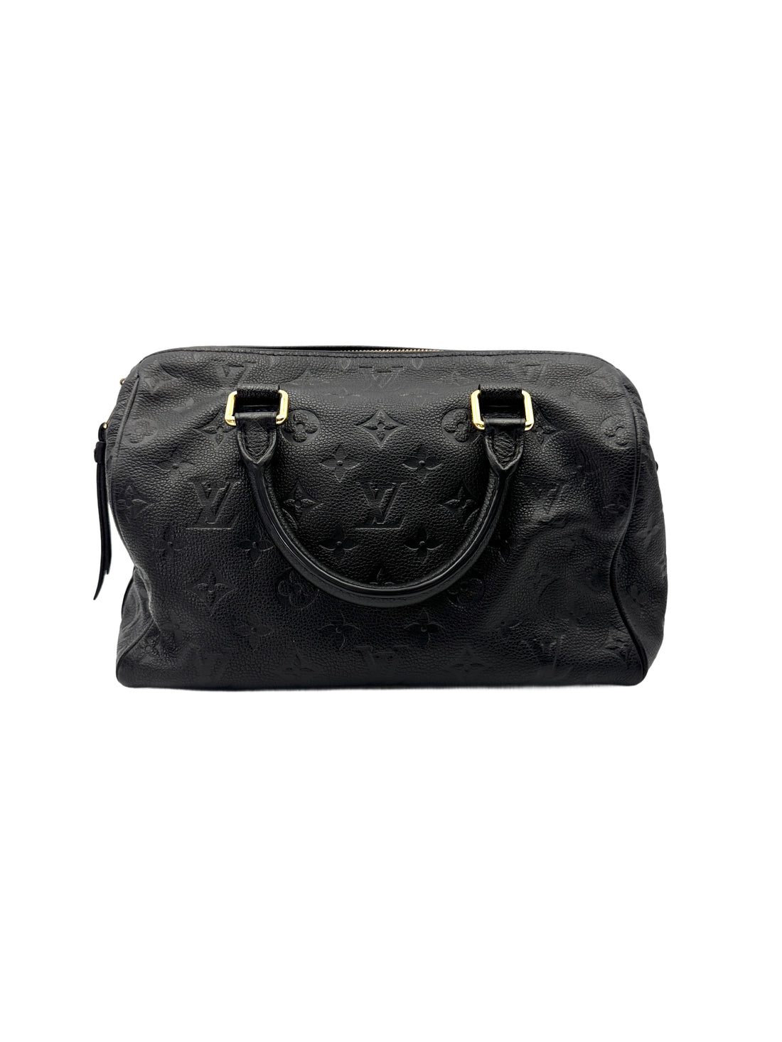 Louis Vuitton Speedy25 Black Monogram Empreinte Leather Handle Bag LV2756