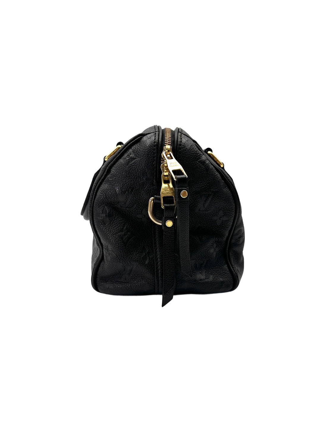 Louis Vuitton Speedy25 Black Monogram Empreinte Leather Handle Bag LV2756